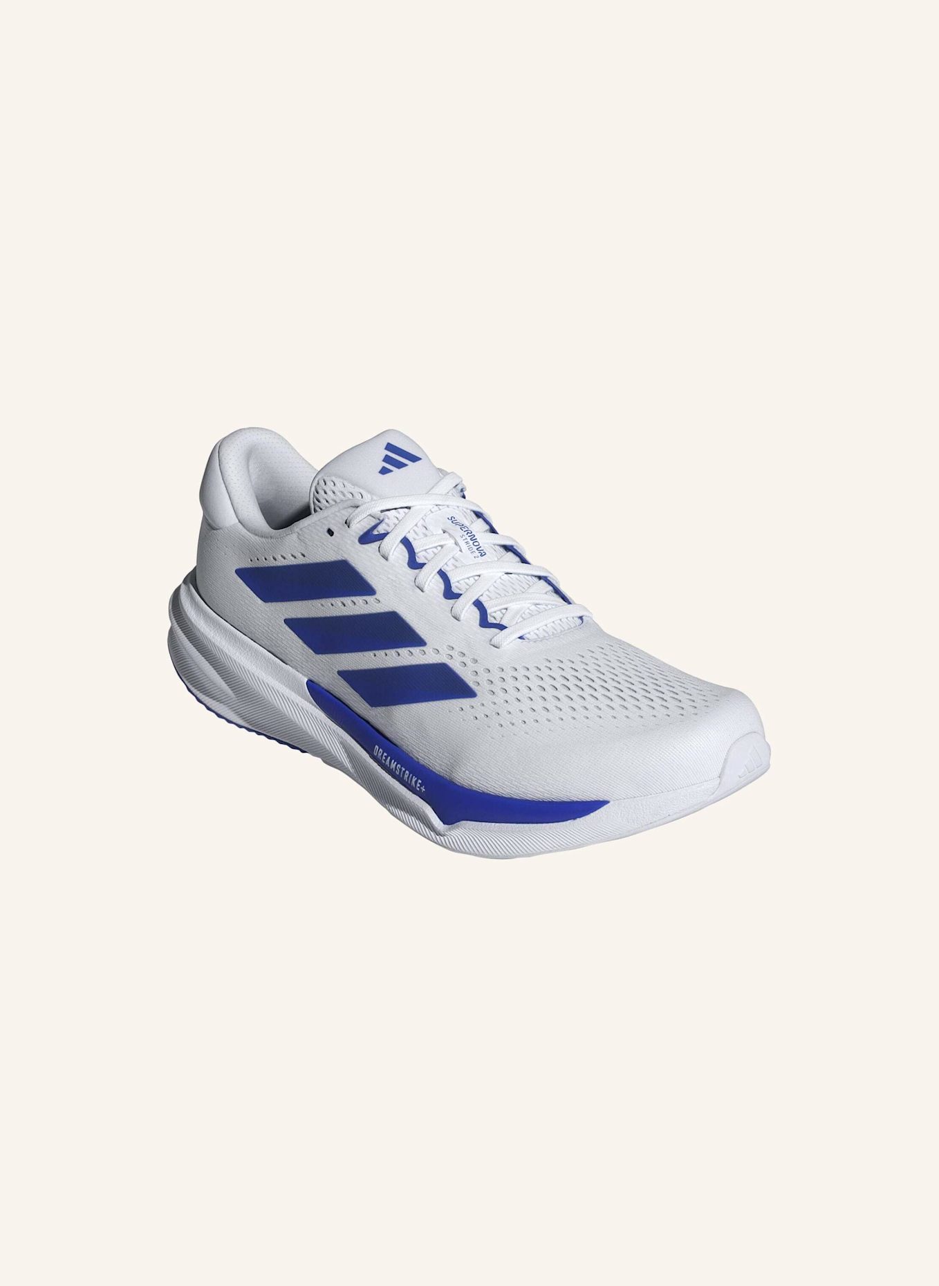 adidas SUPERNOVA STRIDE 2 LAUFSCHUH: WEISS/ BLAU/ GRAU