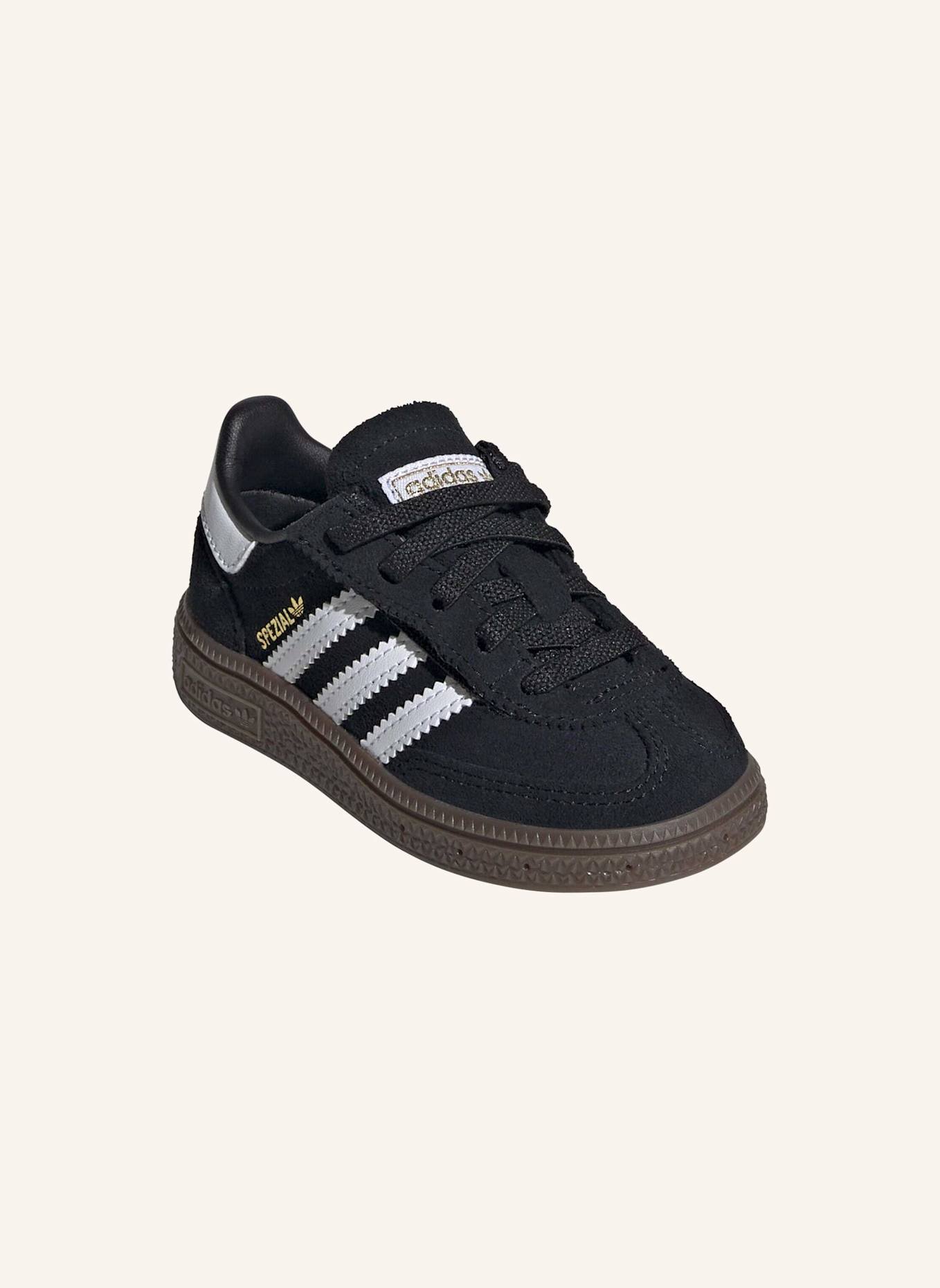 adidas Originals HANDBALL SPEZIAL COMFORT CLOSURE ELASTIC LACE KIDS SCHUH: SCHWARZ/ WEISS/ BEIGE