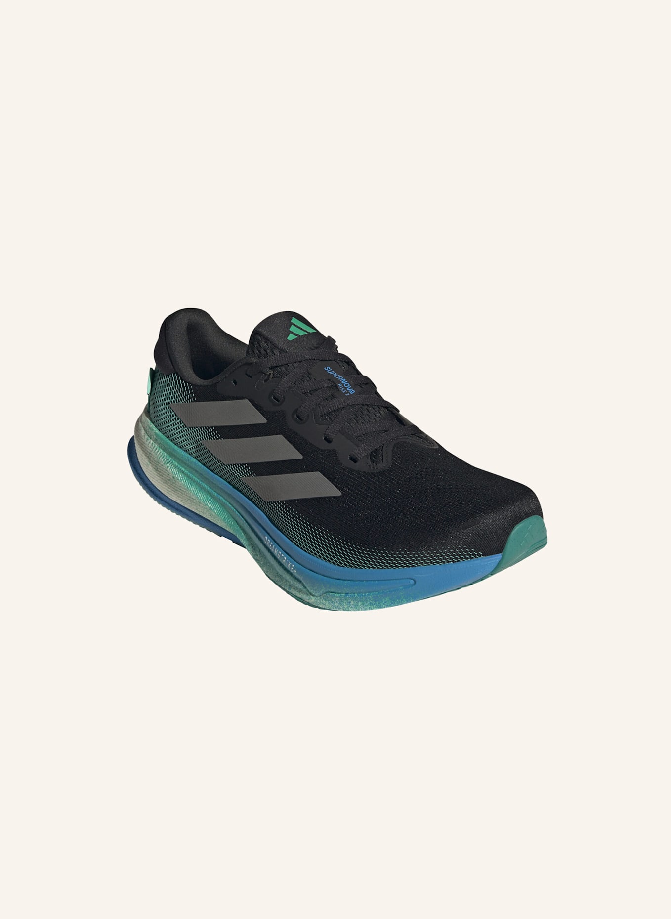 adidas Laufschuhe SUPERNOVA RISE: SCHWARZ/ GRAU/ GRÜN
