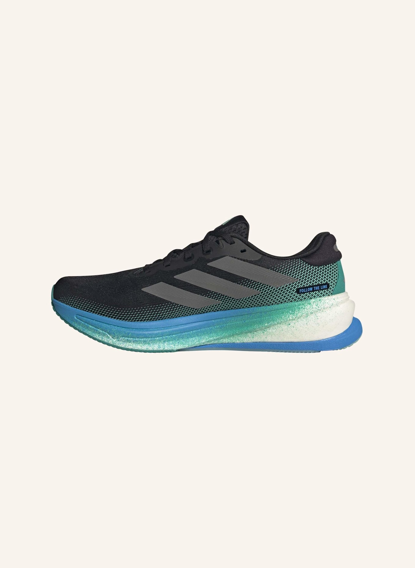 adidas Laufschuhe SUPERNOVA RISE: SCHWARZ/ GRAU/ GRÜN