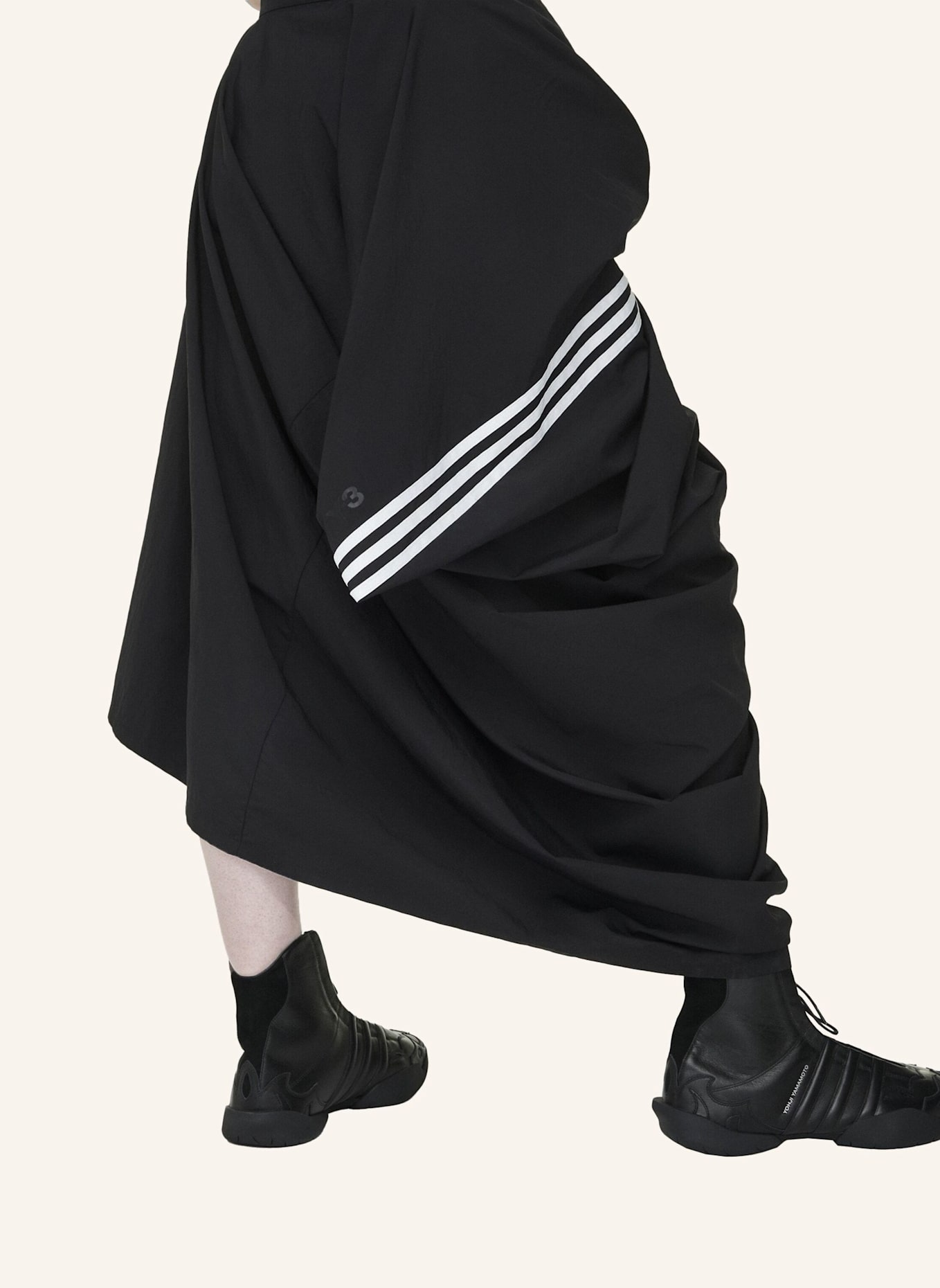 Y-3 Y-3 NYLON-ROCK 3-STREIFEN: SCHWARZ