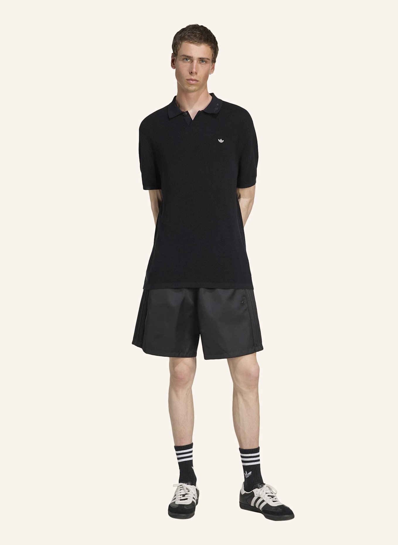 adidas Originals Strick-Poloshirt JV7596: SCHWARZ