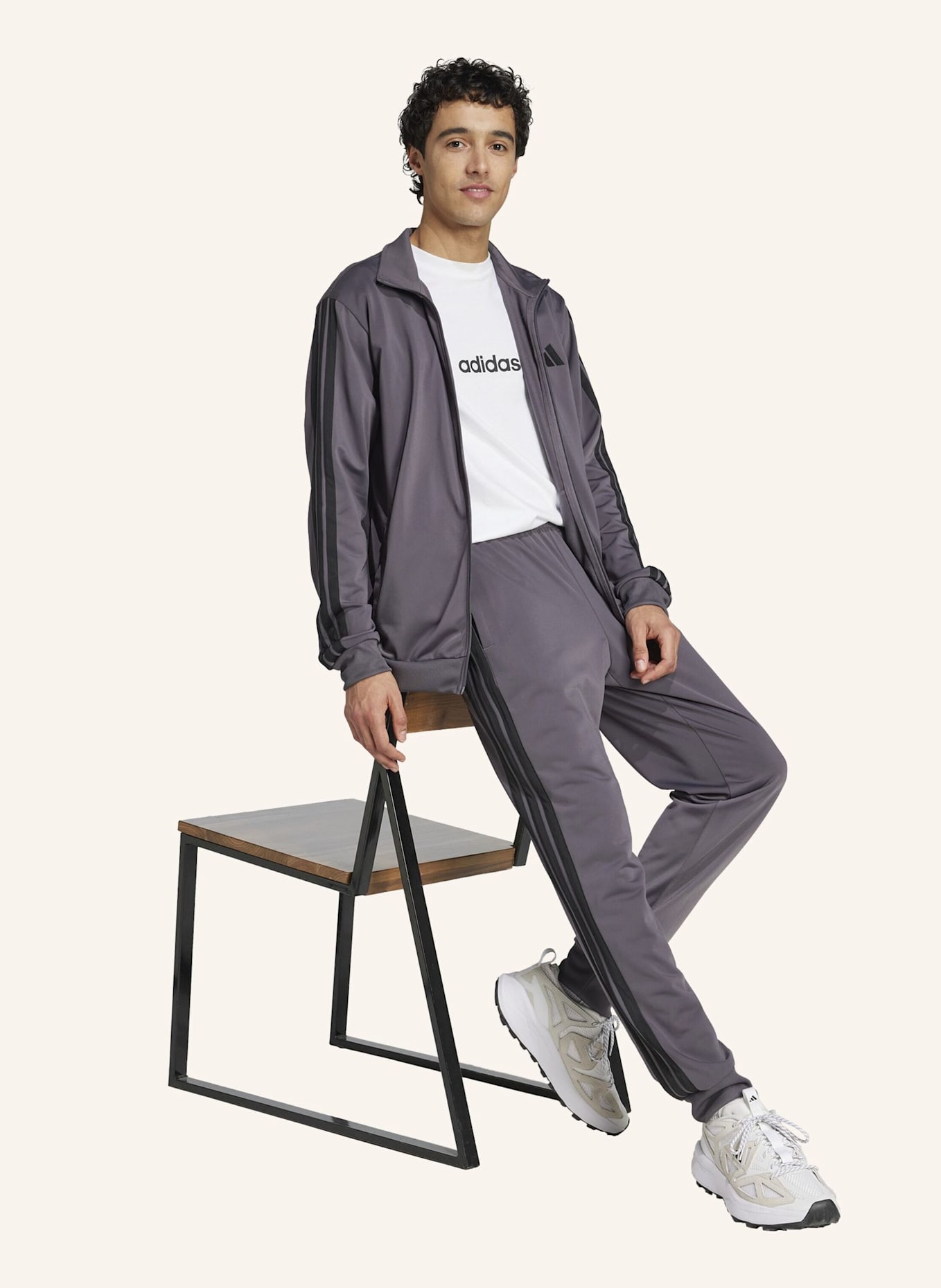 adidas Trainingsanzug 3 STRIPES: GRAU