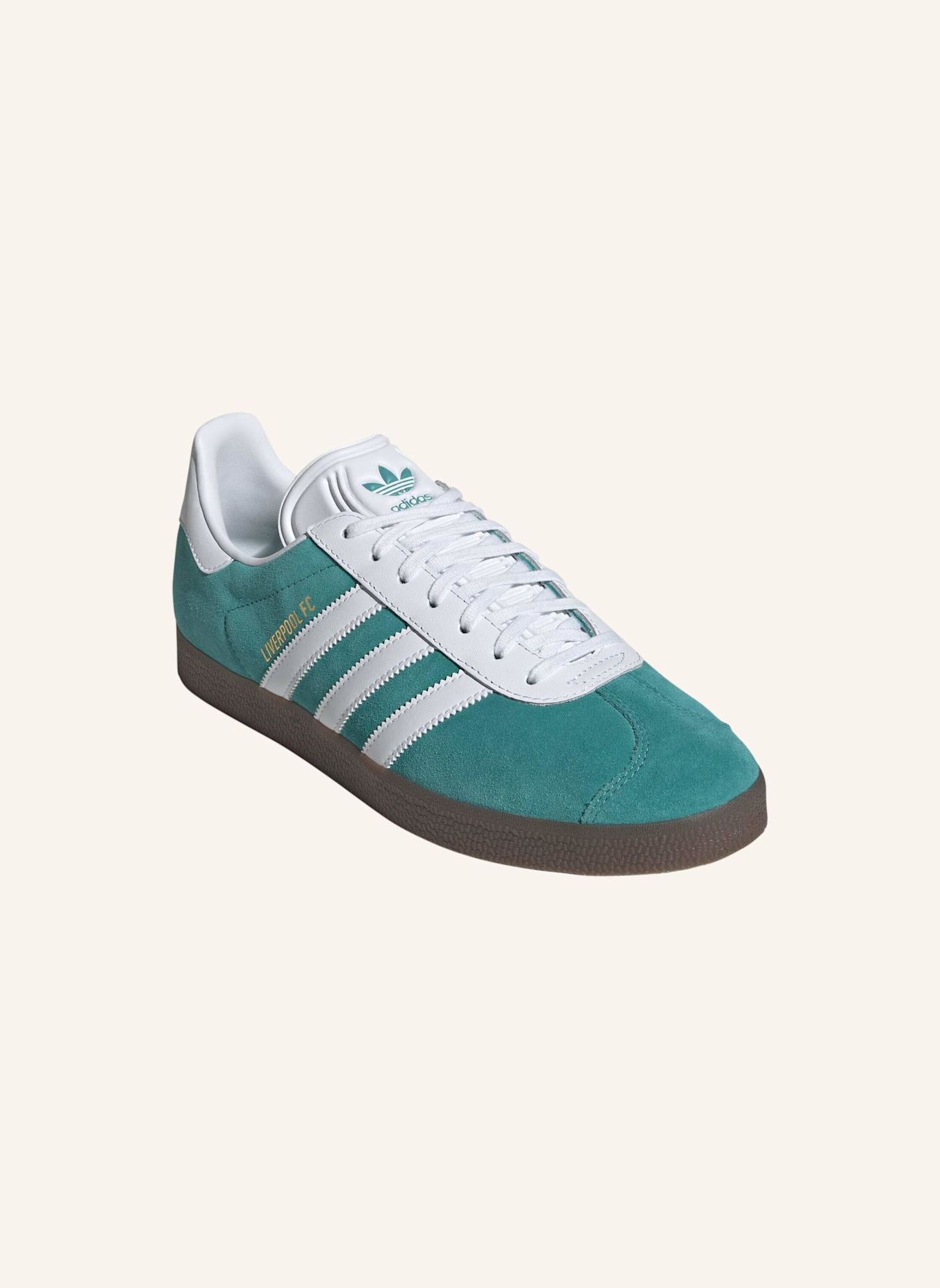 adidas GAZELLE MANCHESTER UNITED SCHUHE: TÜRKIS/ WEISS/ BEIGE