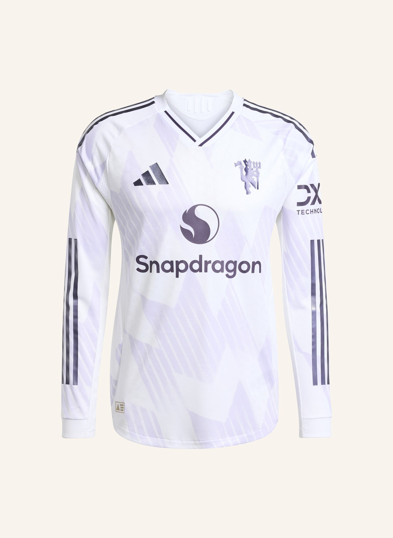adidas MANCHESTER UNITED 25/26 LONG SLEEVE AUSWÄRTSTRIKOT AUTHENTIC: WEISS