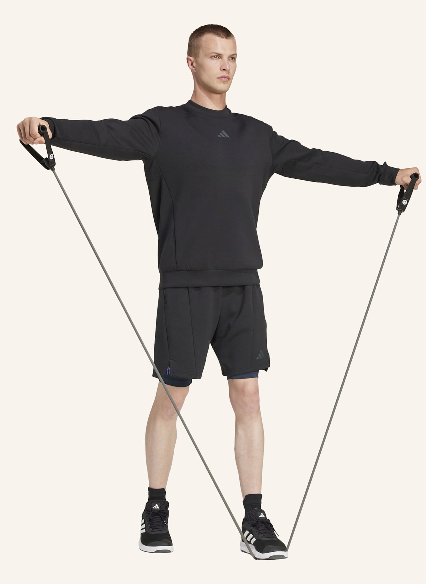 adidas Longsleeve D4T CREW: SCHWARZ