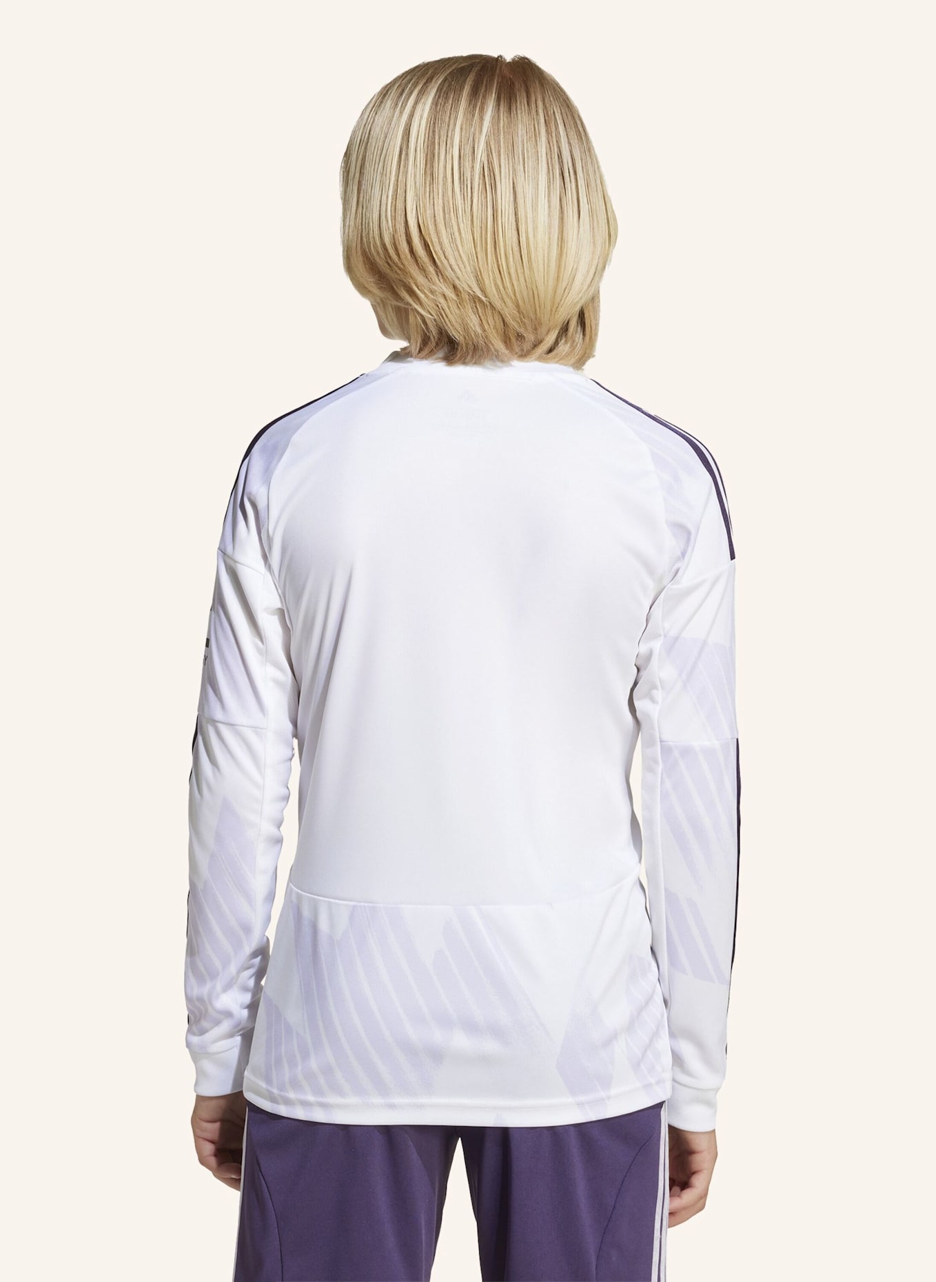 adidas MANCHESTER UNITED 25/26 LONG SLEEVE KIDS AUSWÄRTSTRIKOT: WEISS