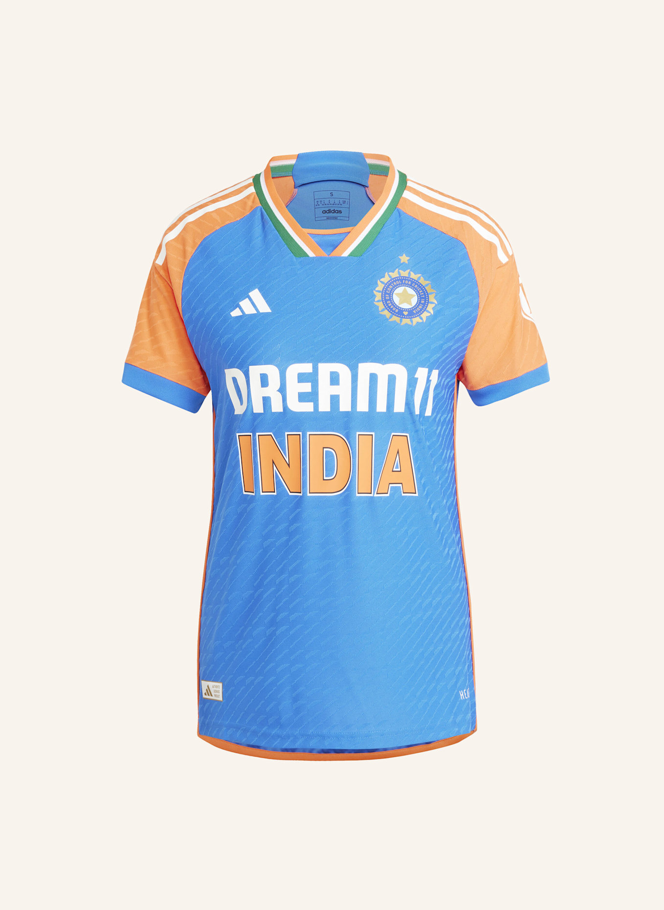 adidas INDIA CRICKET T20I TRIKOT: BLAU/ ORANGE