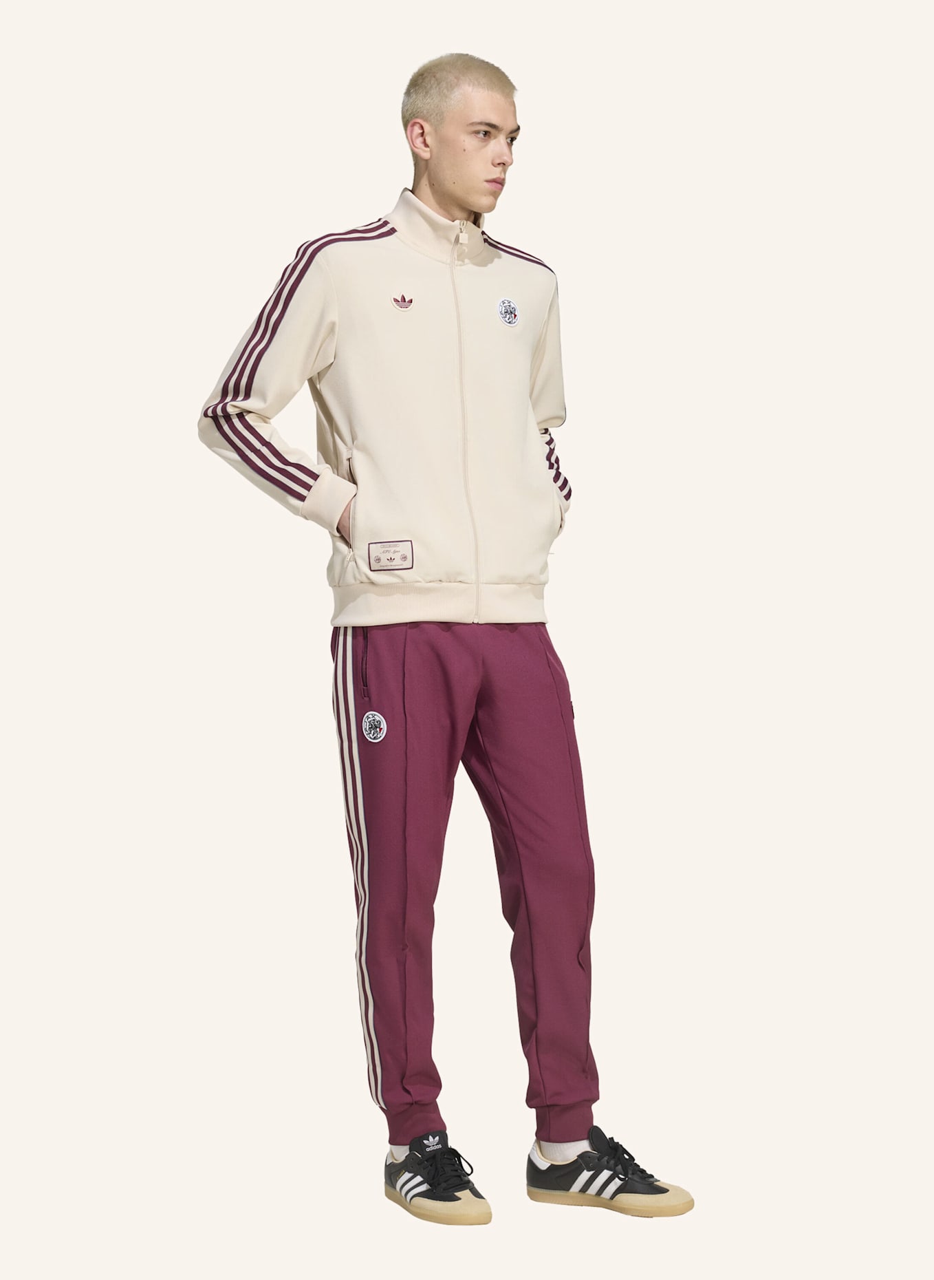 adidas Originals AJAX AMSTERDAM TERRACE ICONS TRAININGSJACKE: BEIGE