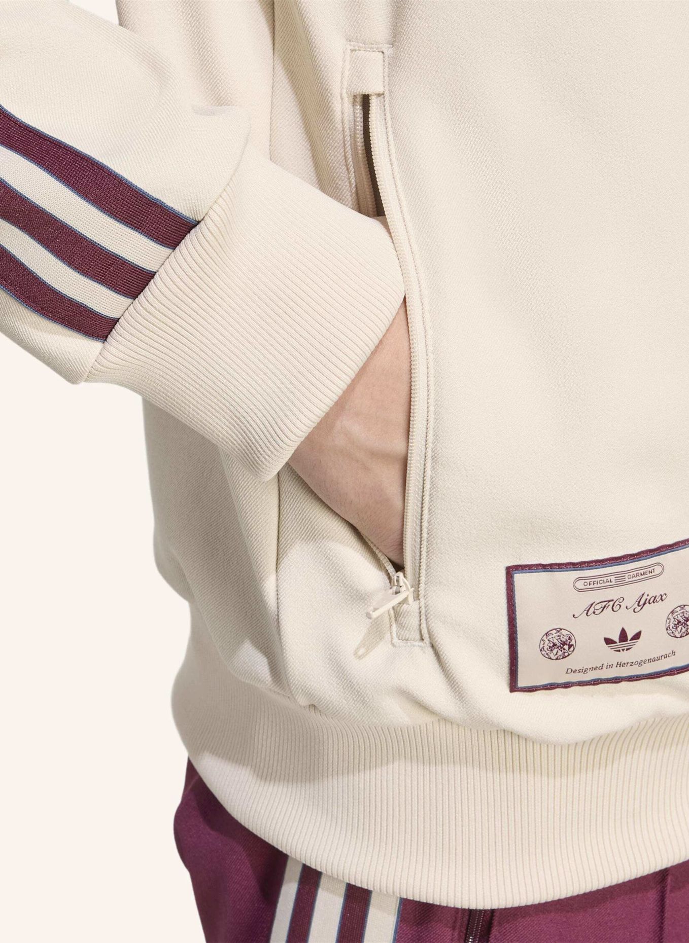 adidas Originals AJAX AMSTERDAM TERRACE ICONS TRAININGSJACKE: BEIGE