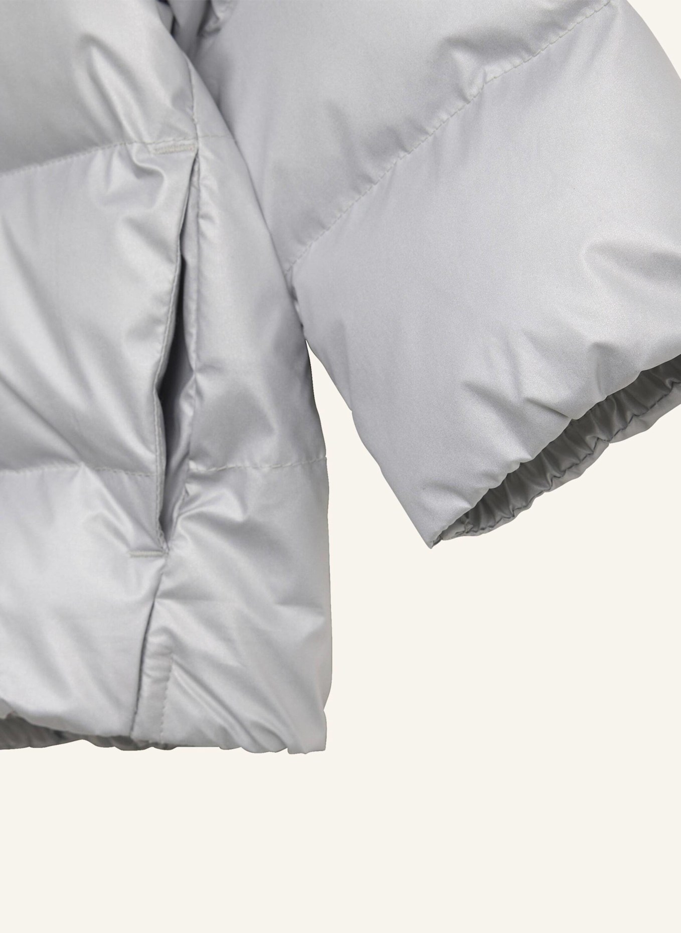 adidas KUNSTDAUNEN GLAM JACKE KINDER: SILBER/ SCHWARZ