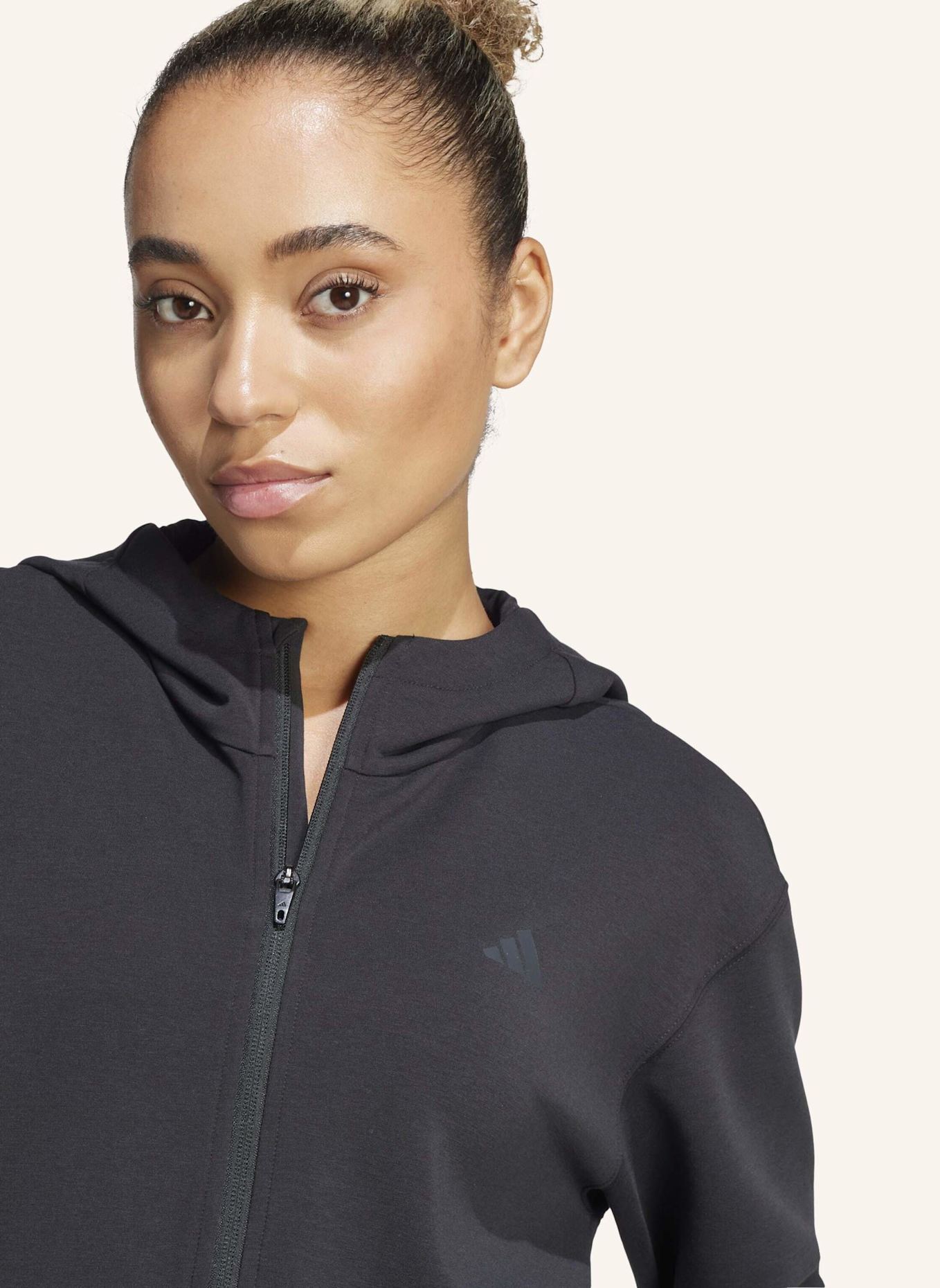 adidas DESIGNED 4 TRAINING KAPUZENJACKE: SCHWARZ