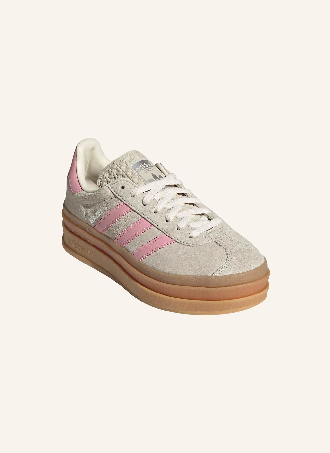 adidas Originals GAZELLE BOLD SCHUH: BEIGE/ ROSA/ WEISS