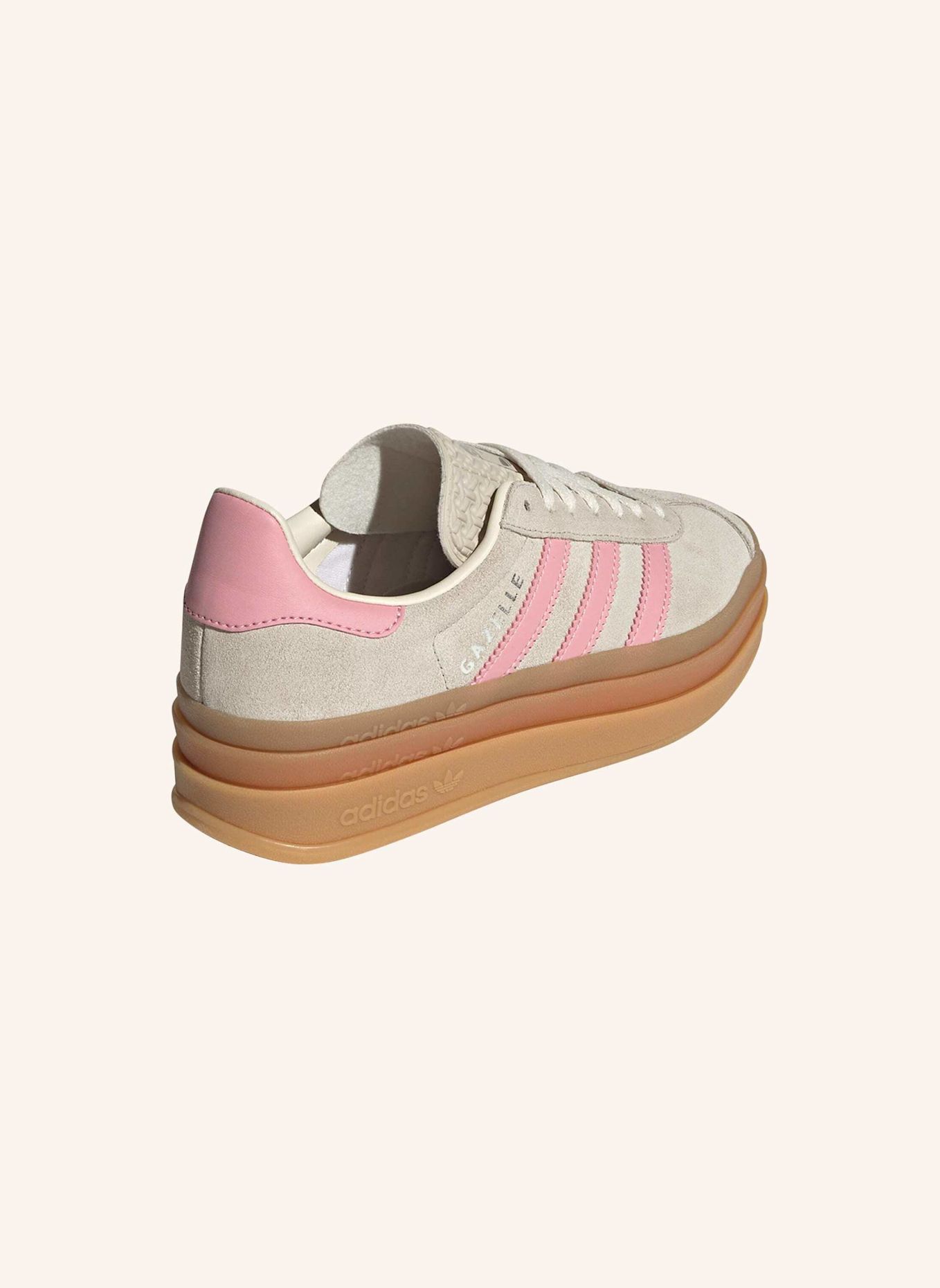adidas Originals GAZELLE BOLD SCHUH: BEIGE/ ROSA/ WEISS