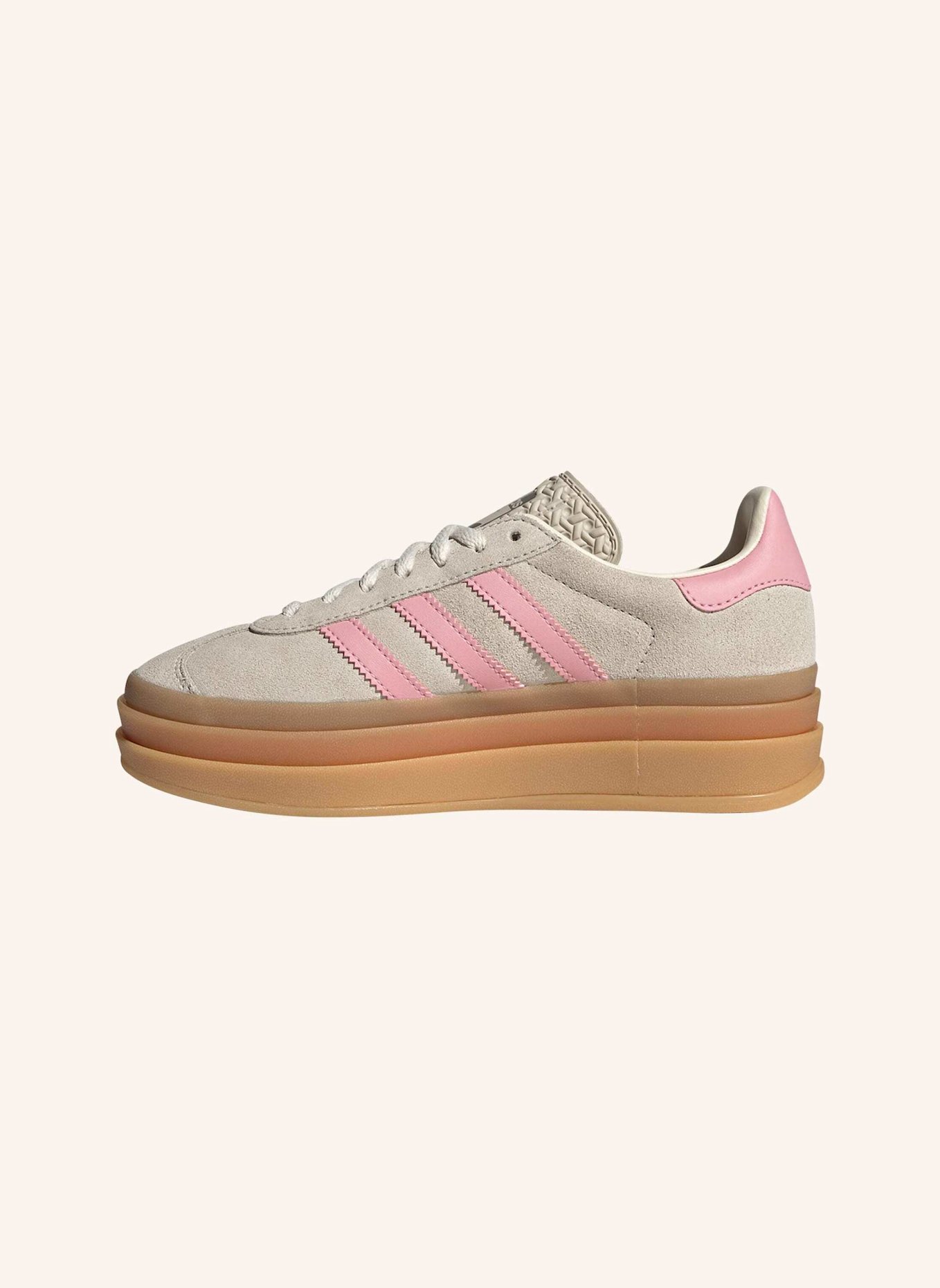 adidas Originals GAZELLE BOLD SCHUH: BEIGE/ ROSA/ WEISS