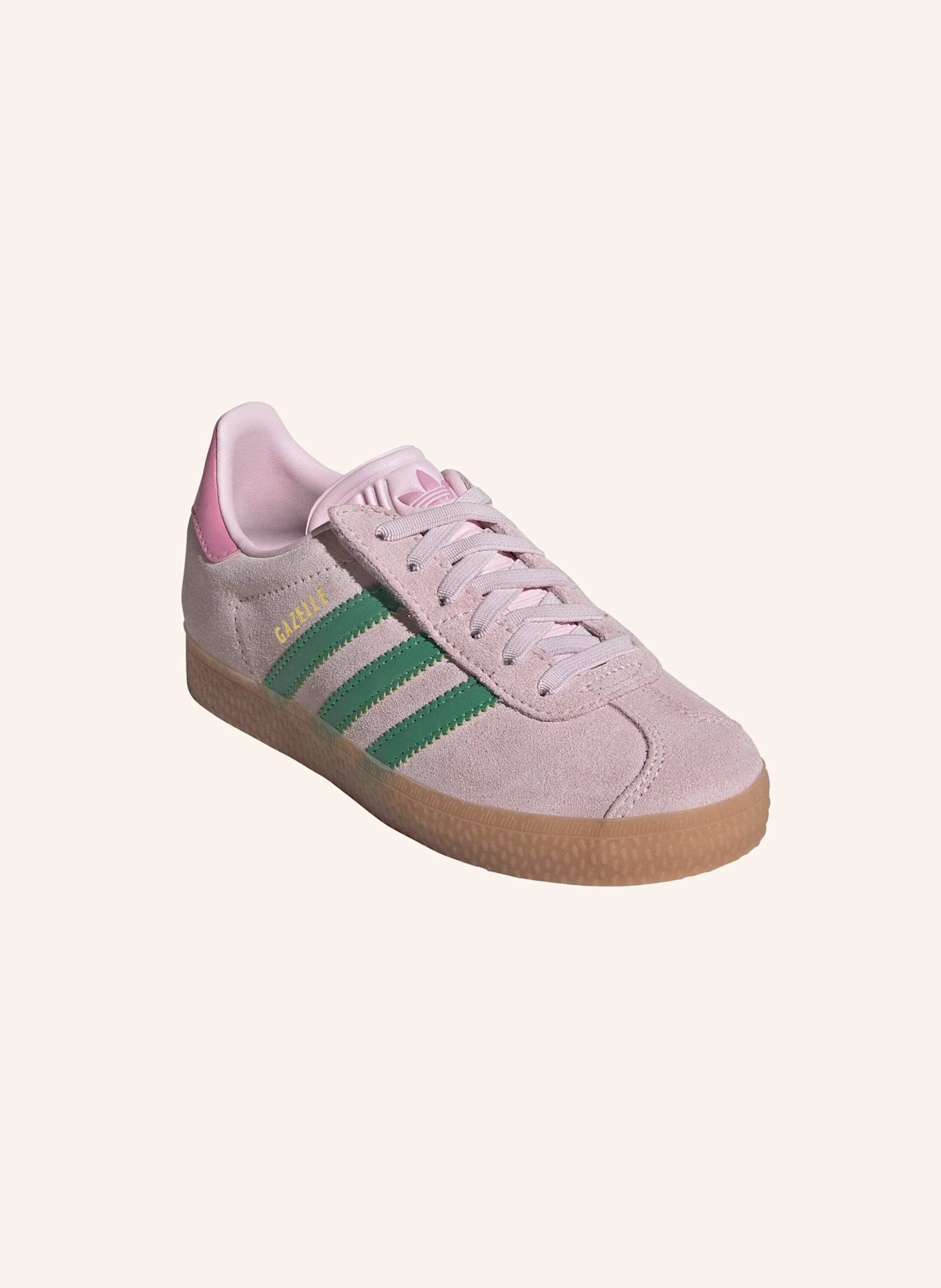 adidas Originals GAZELLE COMFORT CLOSURE ELASTIC LACE KIDS SCHUH: ROSA/ GRÜN