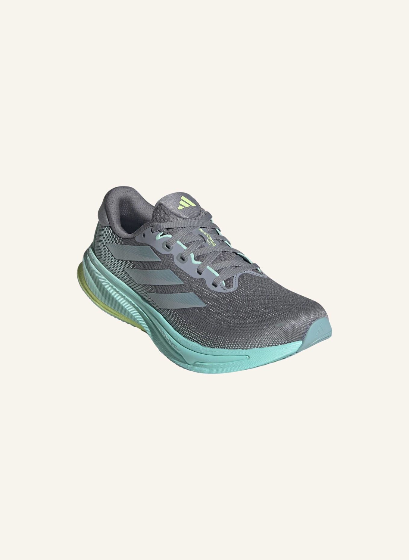 adidas Laufschuhe SUPERNOVA RISE 2: GRAU/ GRÜN