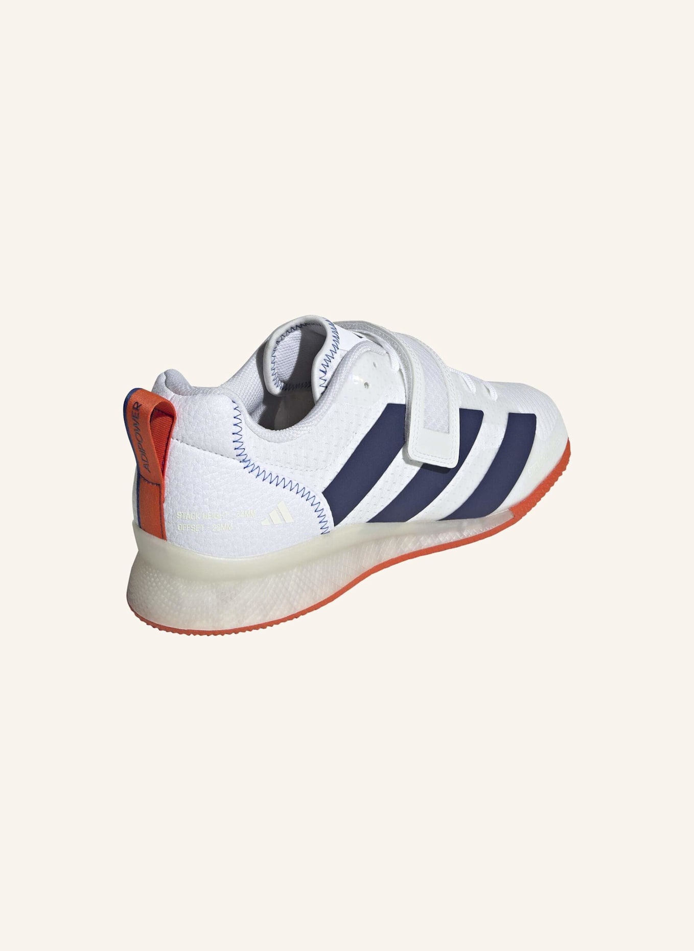 adidas ADIPOWER 3 GEWICHTHEBERSCHUH: WEISS/ BLAU