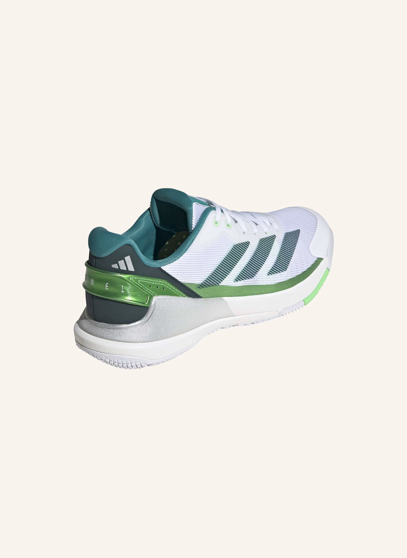 adidas CRAZYQUICK PADEL-SCHUH: WEISS/ GRÜN/ NEONGRÜN