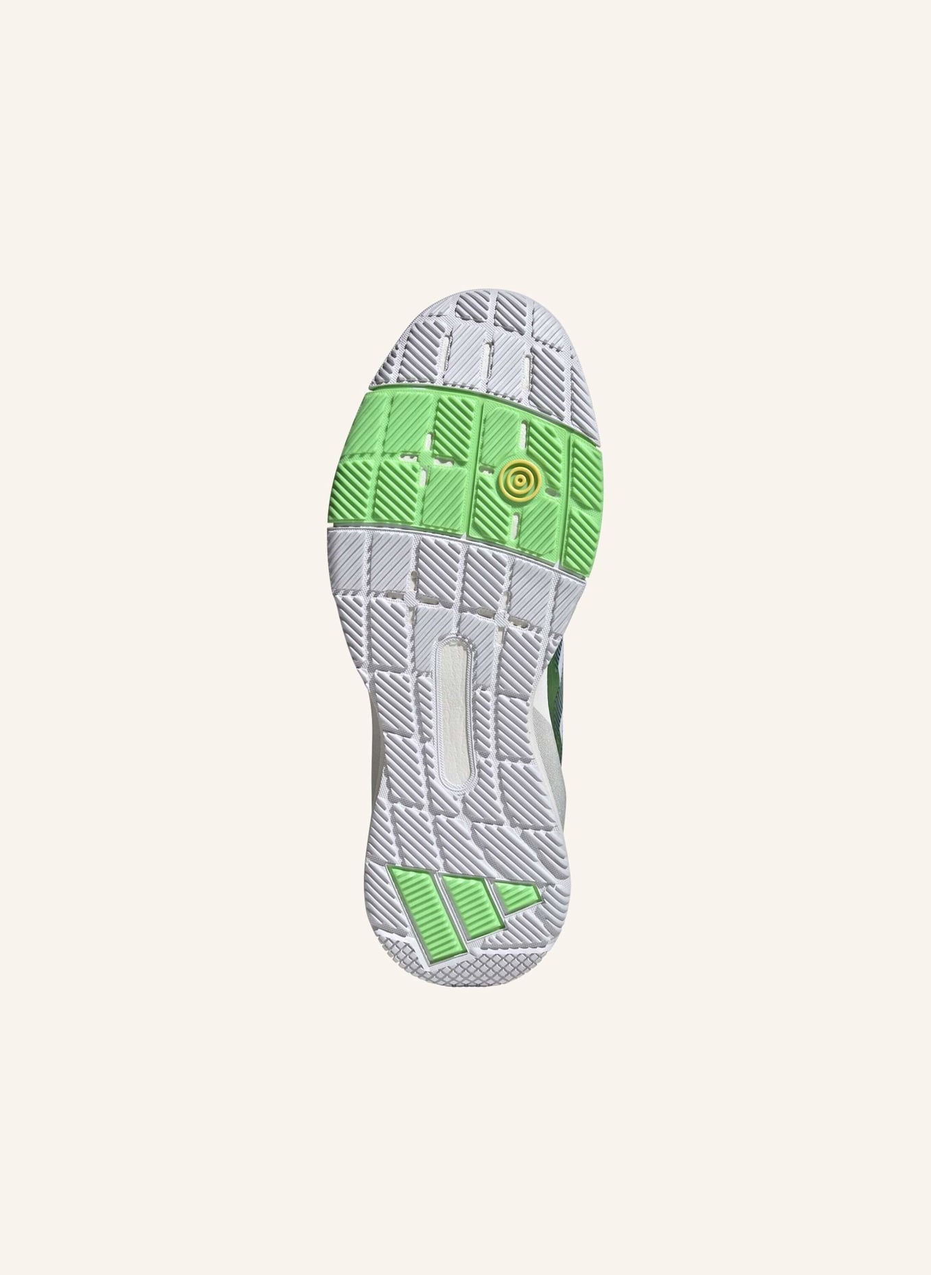 adidas CRAZYQUICK PADEL-SCHUH: WEISS/ GRÜN/ NEONGRÜN