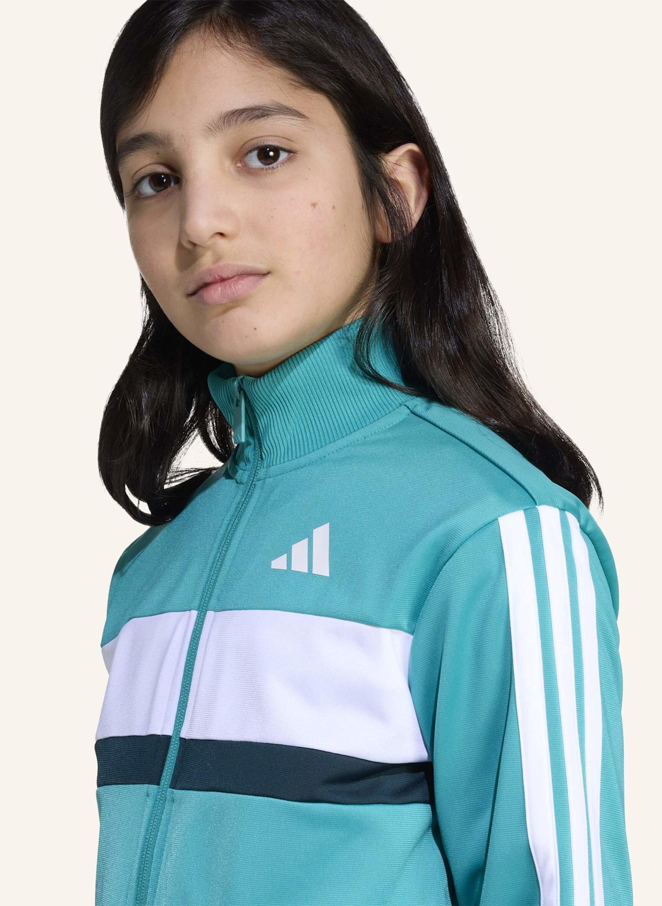 adidas SEASONAL ESSENTIALS TIBERIO 3-STREIFEN TRICOT KIDS TRAININGSANZUG: WEISS