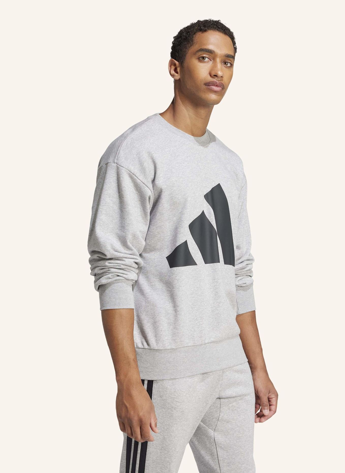 adidas ESSENTIALS BIG LOGO FRENCH TERRY SWEATSHIRT: SCHWARZ