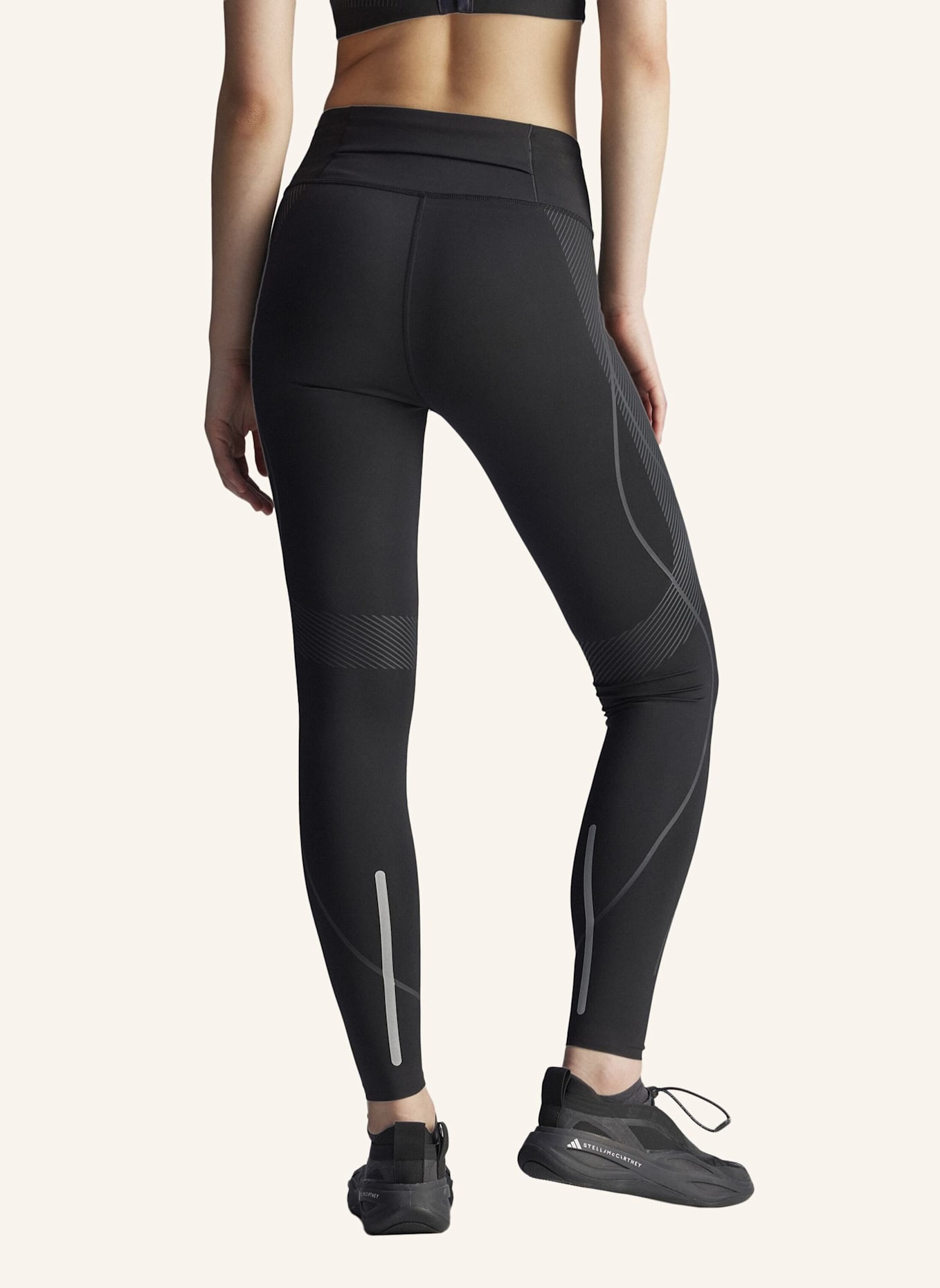 adidas by Stella McCartney ADIDAS BY STELLA MCCARTNEY TRUEPACE RUNNING LEGGINGS: SCHWARZ