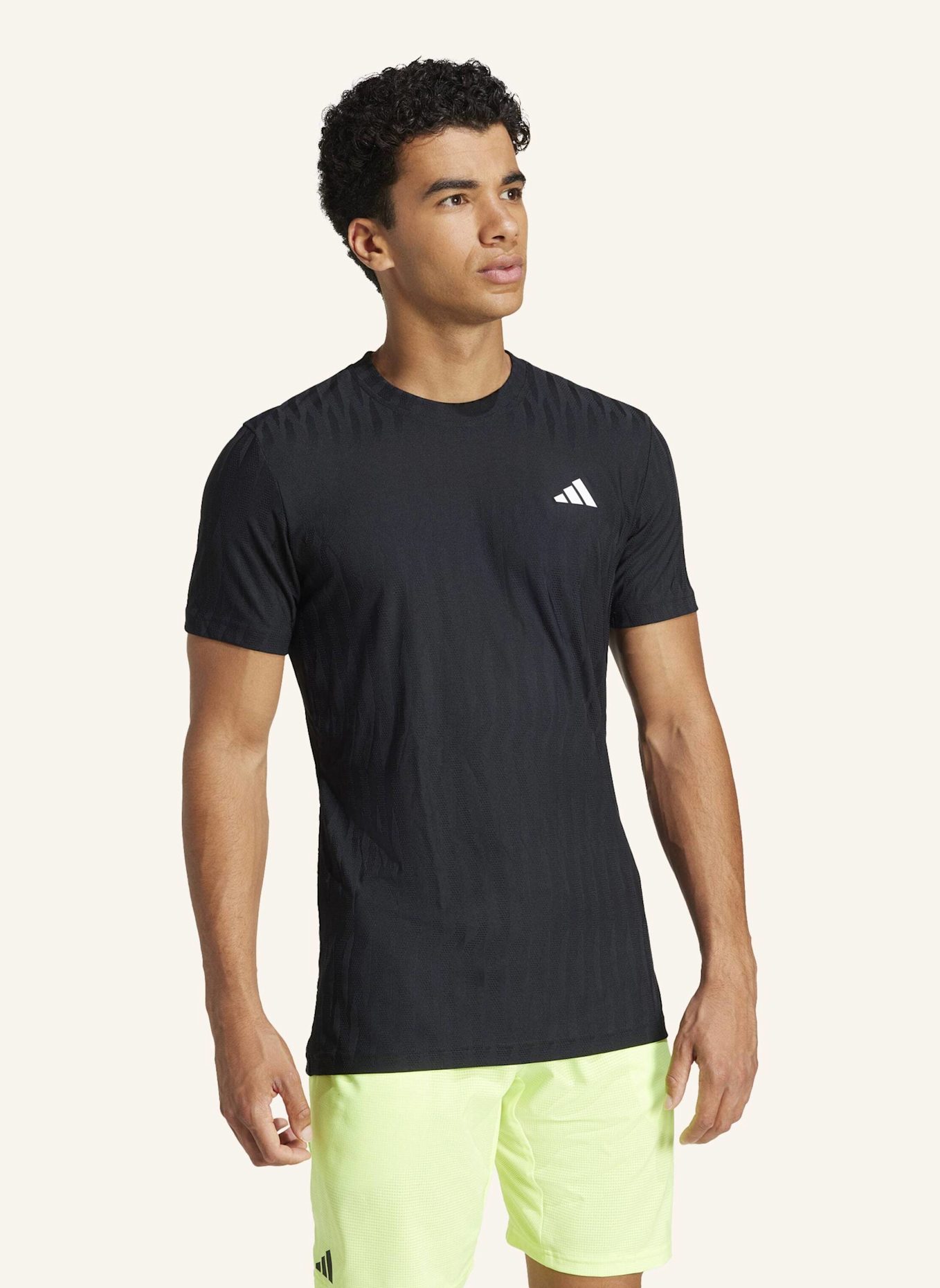 adidas TENNIS CLIMACOOL+ AIRCHILL FREELIFT T-SHIRT: SCHWARZ