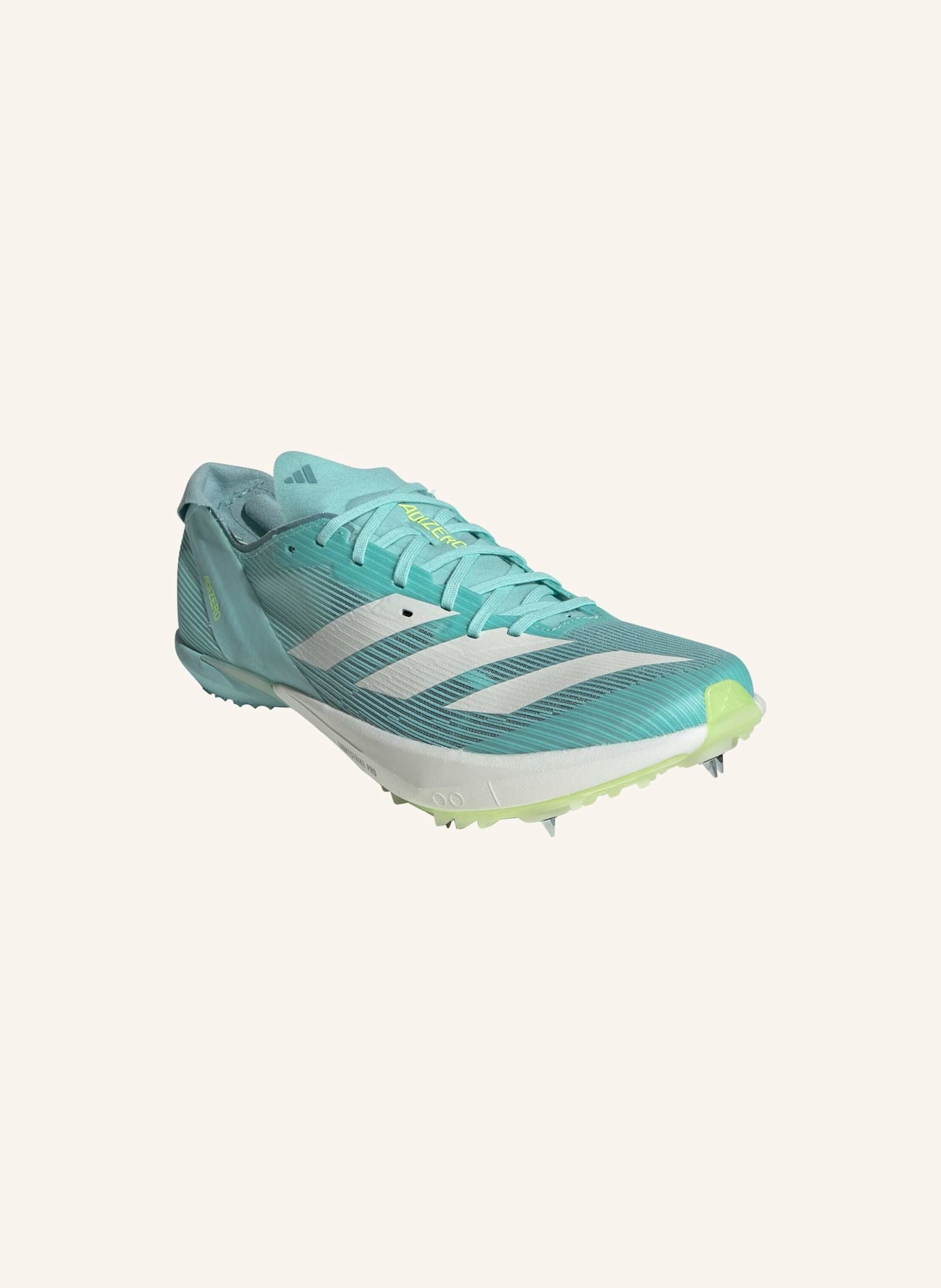 adidas ADIZERO AMBITION SPIKE-SCHUH: GRÜN/ WEISS/ GELB