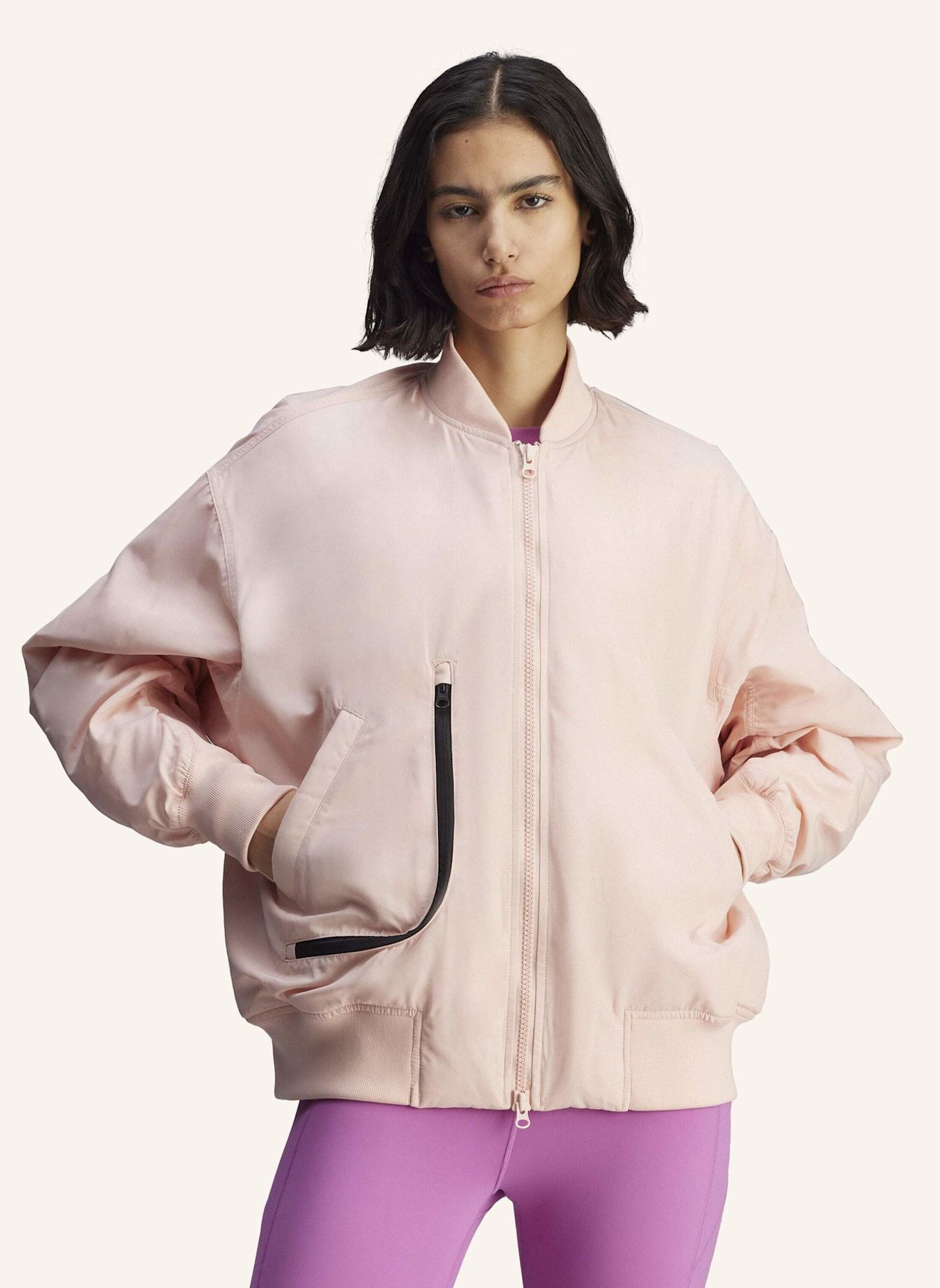 adidas by Stella McCartney ADIDAS BY STELLA MCCARTNEY TRUE NATURE WOVEN BOMBERJACKE: ROSA
