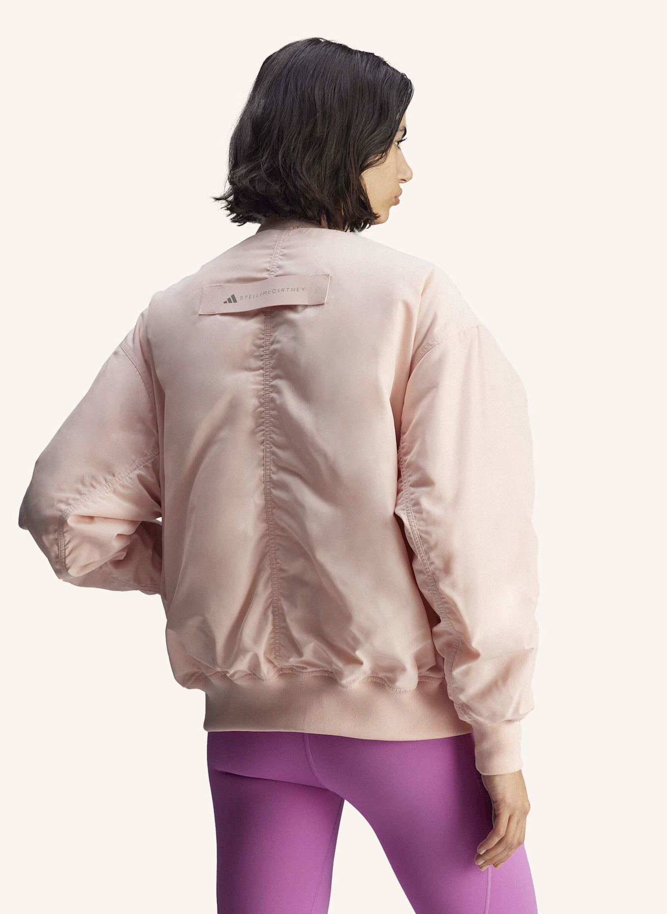 adidas by Stella McCartney ADIDAS BY STELLA MCCARTNEY TRUE NATURE WOVEN BOMBERJACKE: ROSA