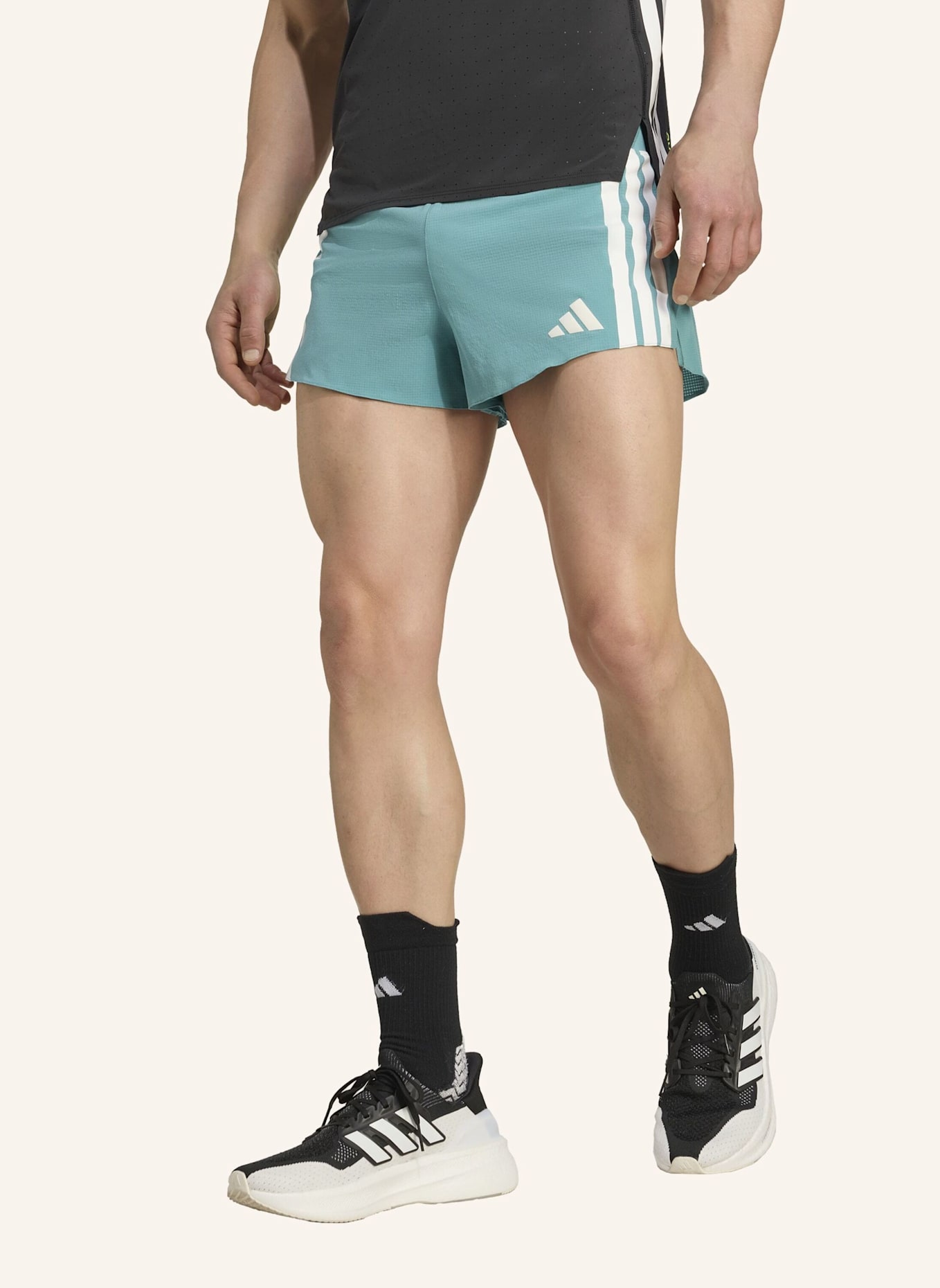 adidas 2-in-1-Laufshorts ADIZERO GEL: TÜRKIS