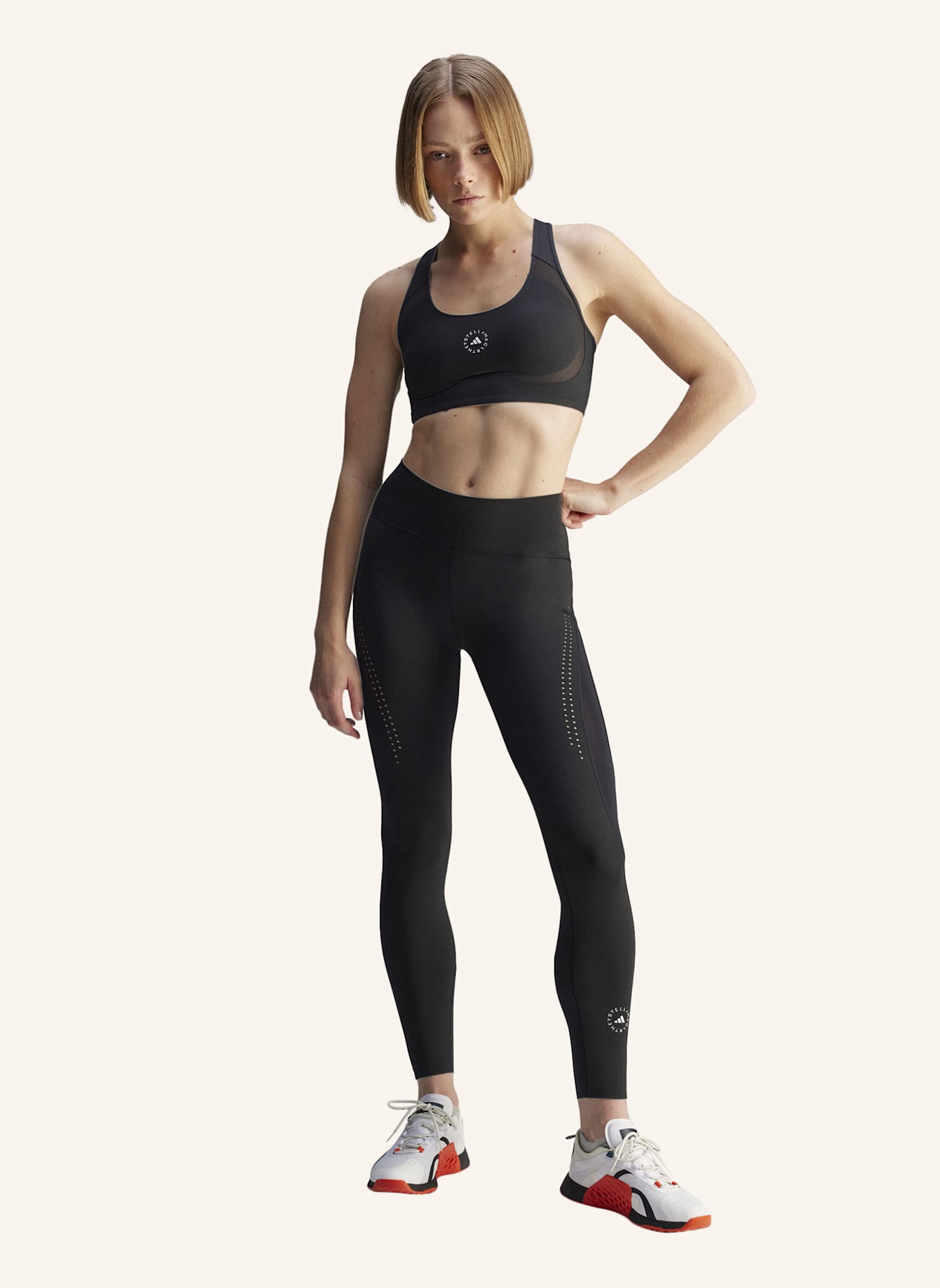 adidas by Stella McCartney ADIDAS BY STELLA MCCARTNEY TRUEPURPOSE OPTIME TRAINING FULL LENGTH LEGGINGS: SCHWARZ