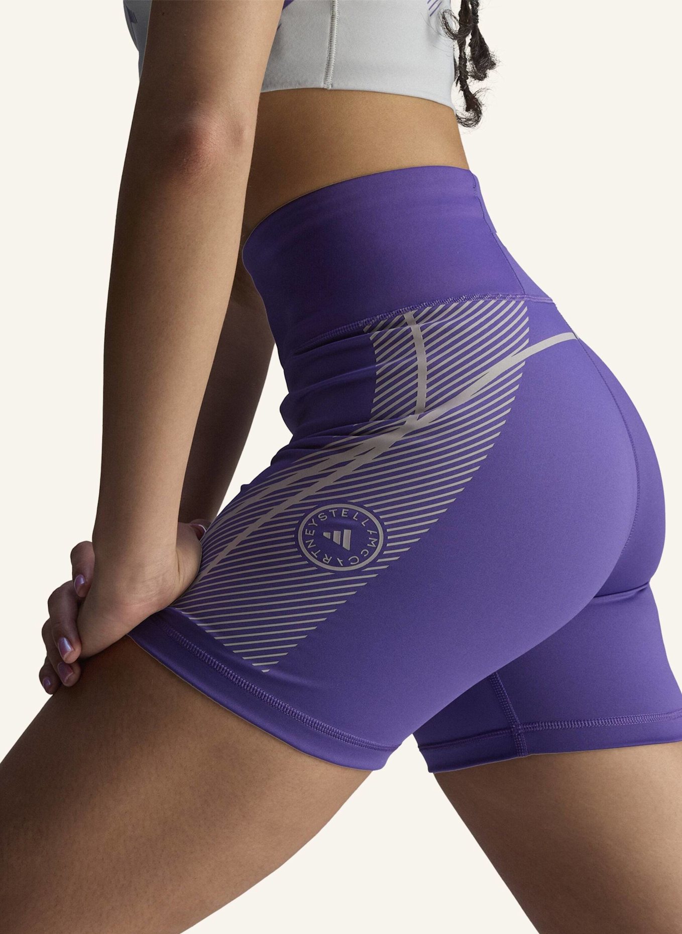 adidas by Stella McCartney ADIDAS BY STELLA MCCARTNEY TRUEPACE RUNNING KURZE LEGGINGS: LILA