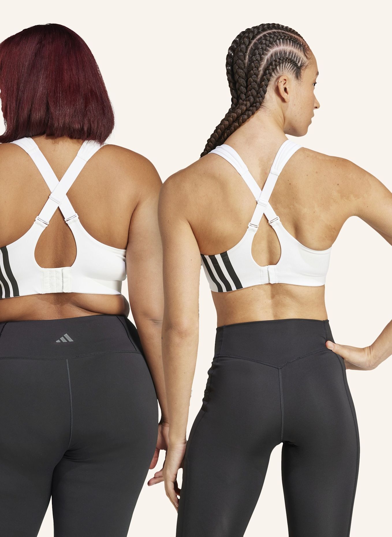 adidas Sport-BH TLRD IMPACT TRAINING mit Mesh: WEISS