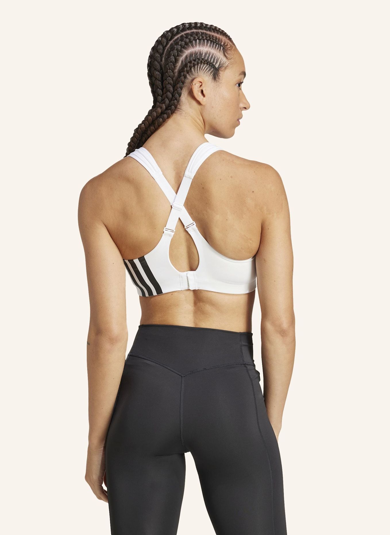 adidas Sport-BH TLRD IMPACT TRAINING mit Mesh: WEISS
