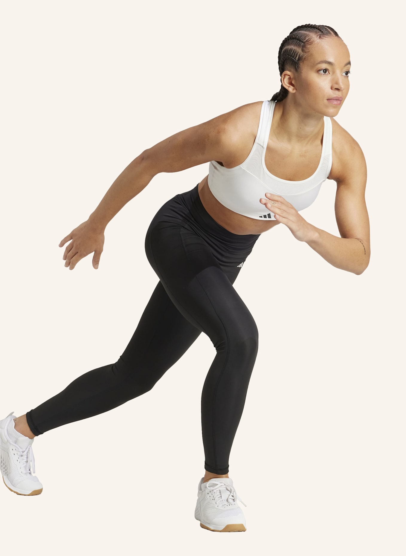 adidas Sport-BH TLRD IMPACT TRAINING mit Mesh: WEISS