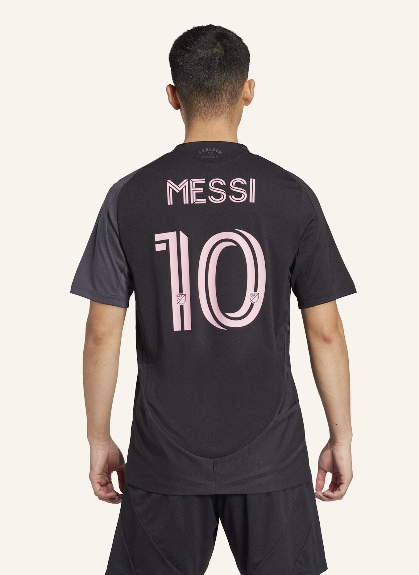 adidas INTER MIAMI CF 25/26 MESSI AUSWÄRTSTRIKOT AUTHENTIC: SCHWARZ