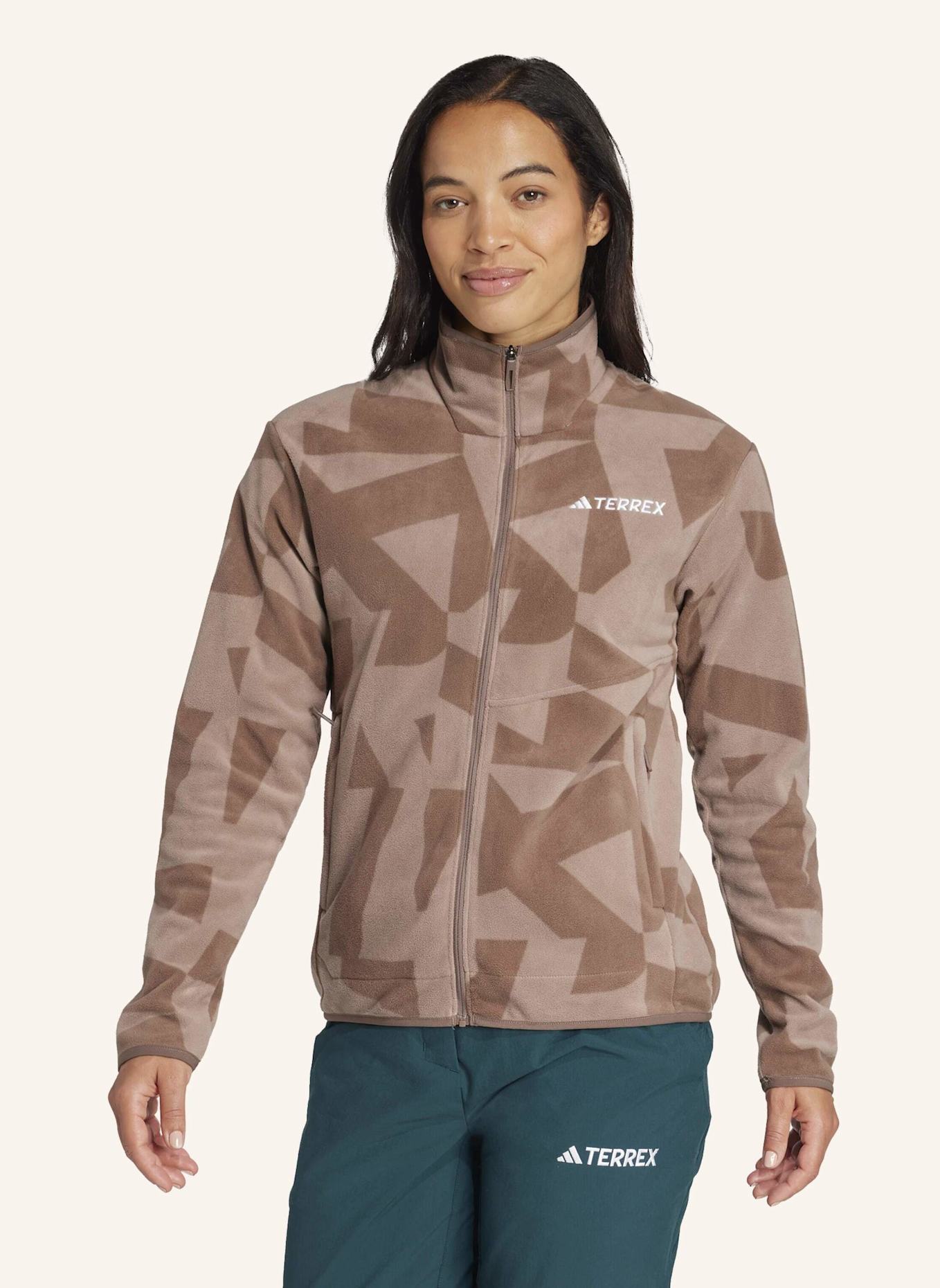 adidas TERREX Fleecejacke TERREX MULTI PRINTED FULL ZIP: BRAUN