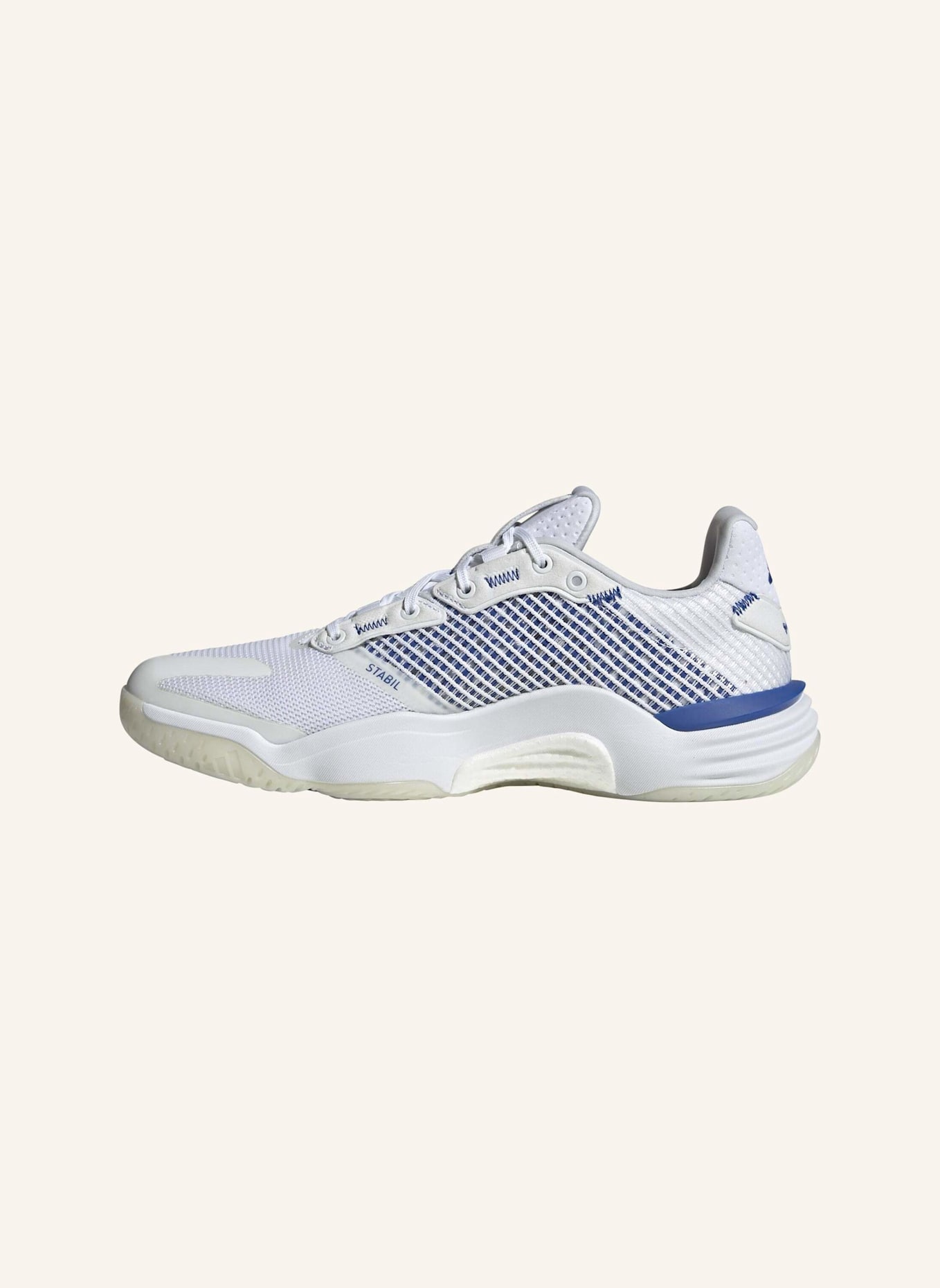 adidas Indoorschuhe STABIL 16: WEISS/ BLAU