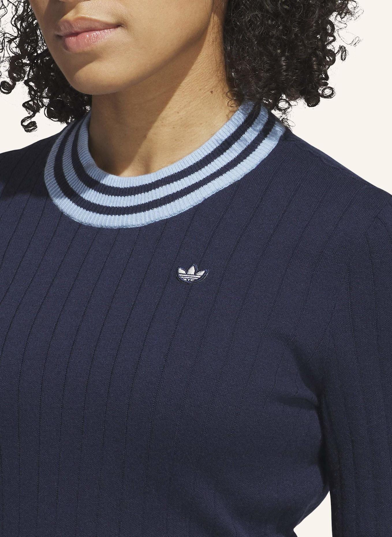 adidas ORIGINALS CASHMERE KNIT PULLOVER: BLAU