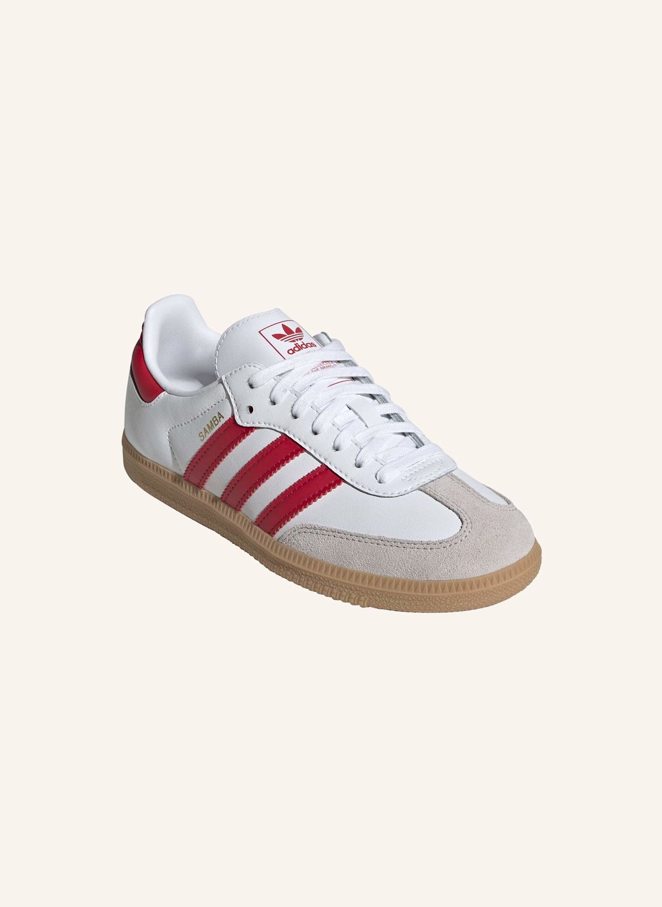 adidas Originals Sneaker SAMBA OG: WEISS/ ROT/ BEIGE