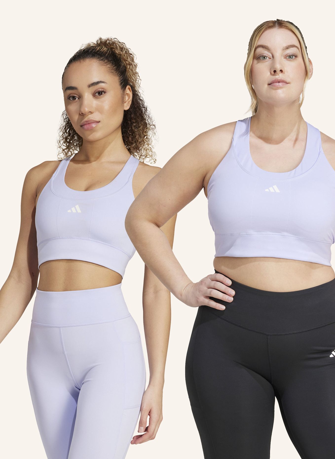 adidas Sport-BH RUN POCKET MEDIUM SUPPORT: LILA