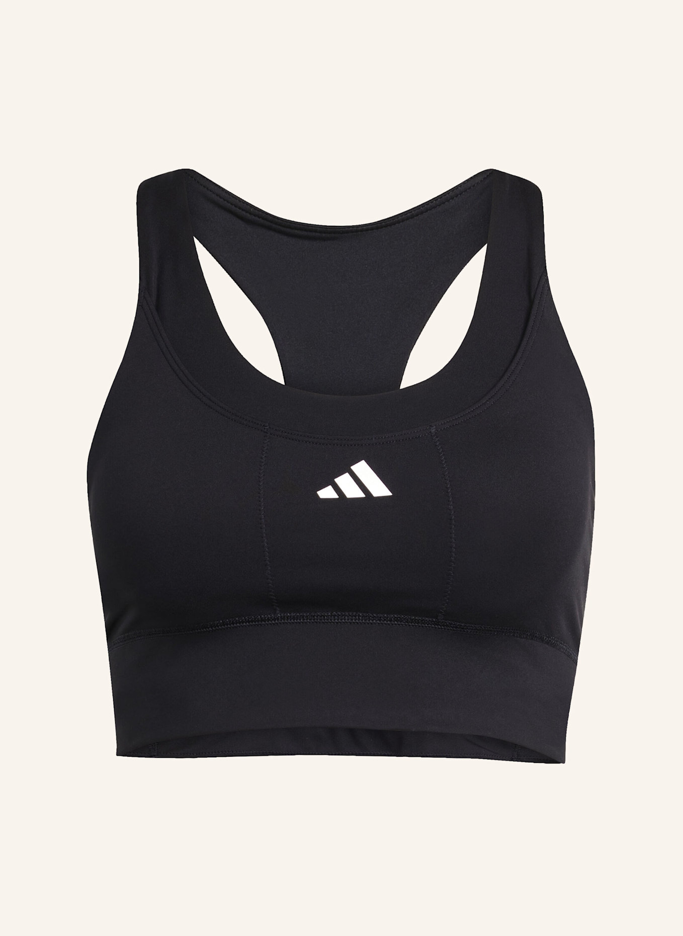 adidas Sport-BH RUN POCKET MEDIUM SUPPORT: SCHWARZ