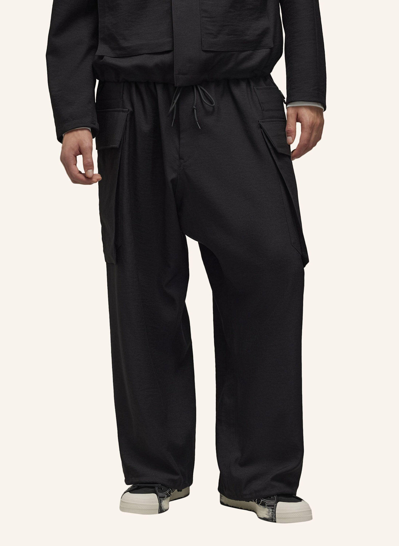 Y-3 Y-3 SPORT UNIFORM CARGOHOSE: SCHWARZ