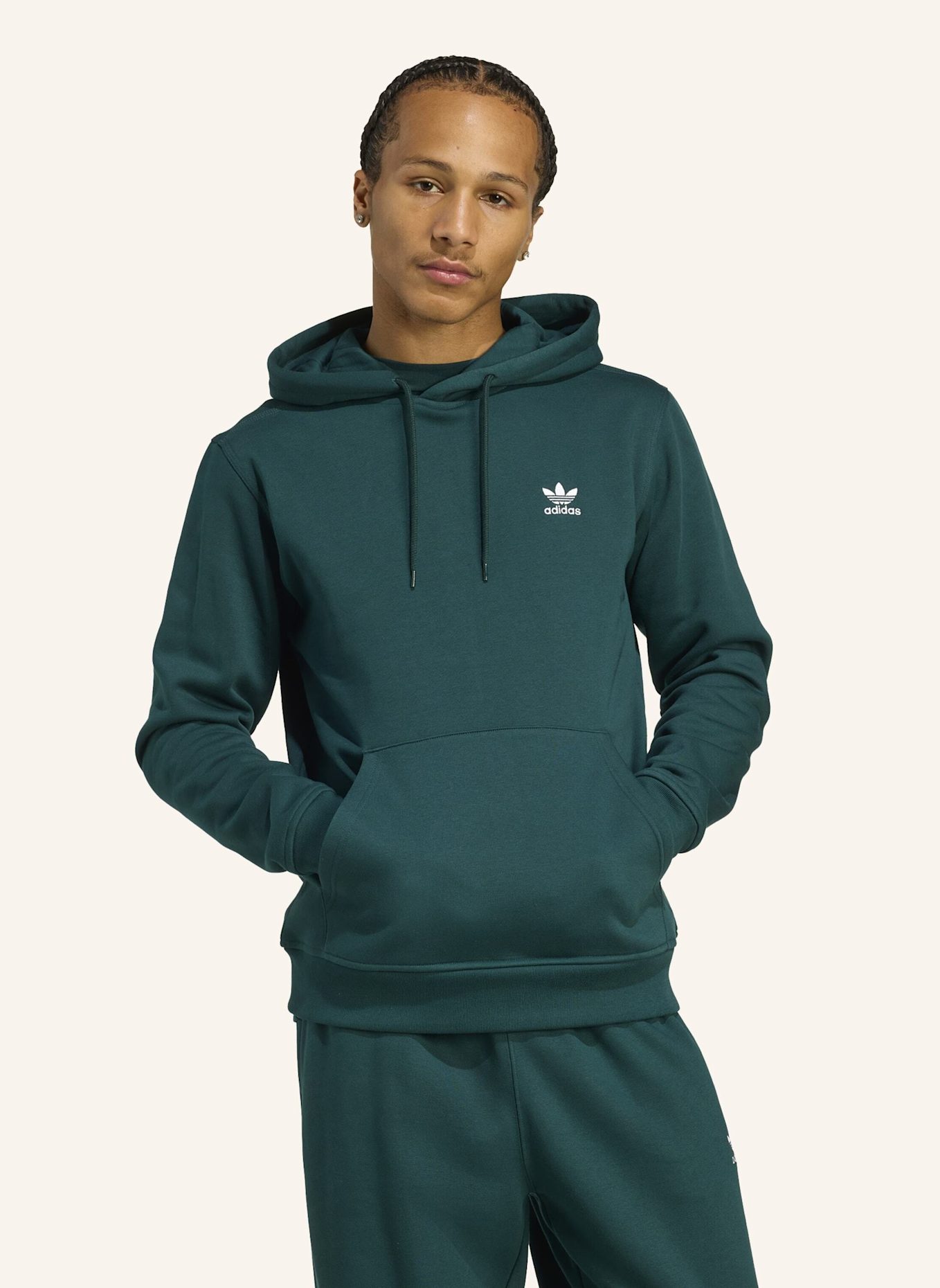 adidas Originals TREFOIL ESSENTIALS HOODIE: GRÜN
