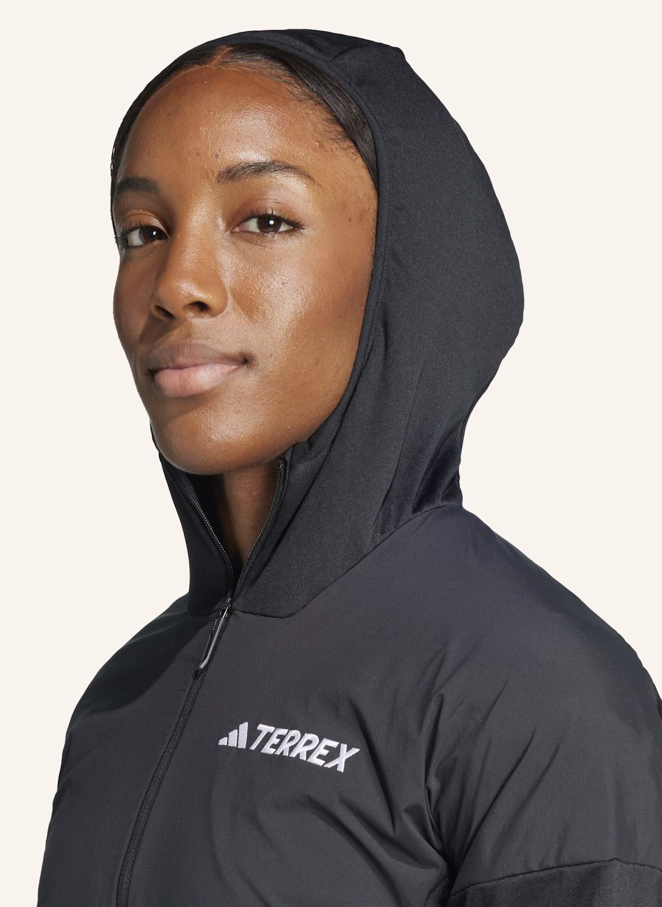 adidas TERREX TERREX XPERIOR CLIMAWARM+ WIND LIGHT FLEECE KAPUZENJACKE: SCHWARZ