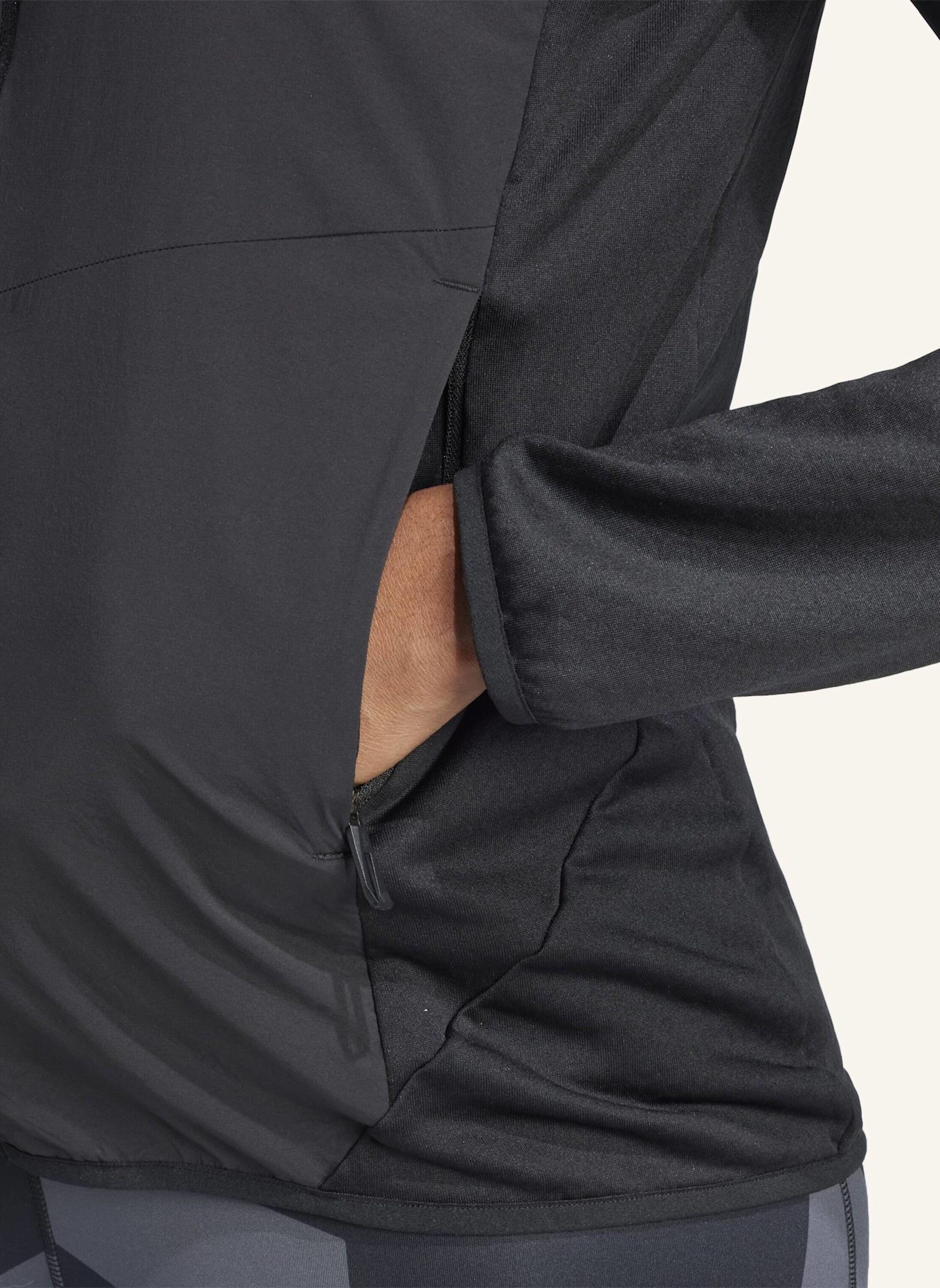 adidas TERREX TERREX XPERIOR CLIMAWARM+ WIND LIGHT FLEECE KAPUZENJACKE: SCHWARZ