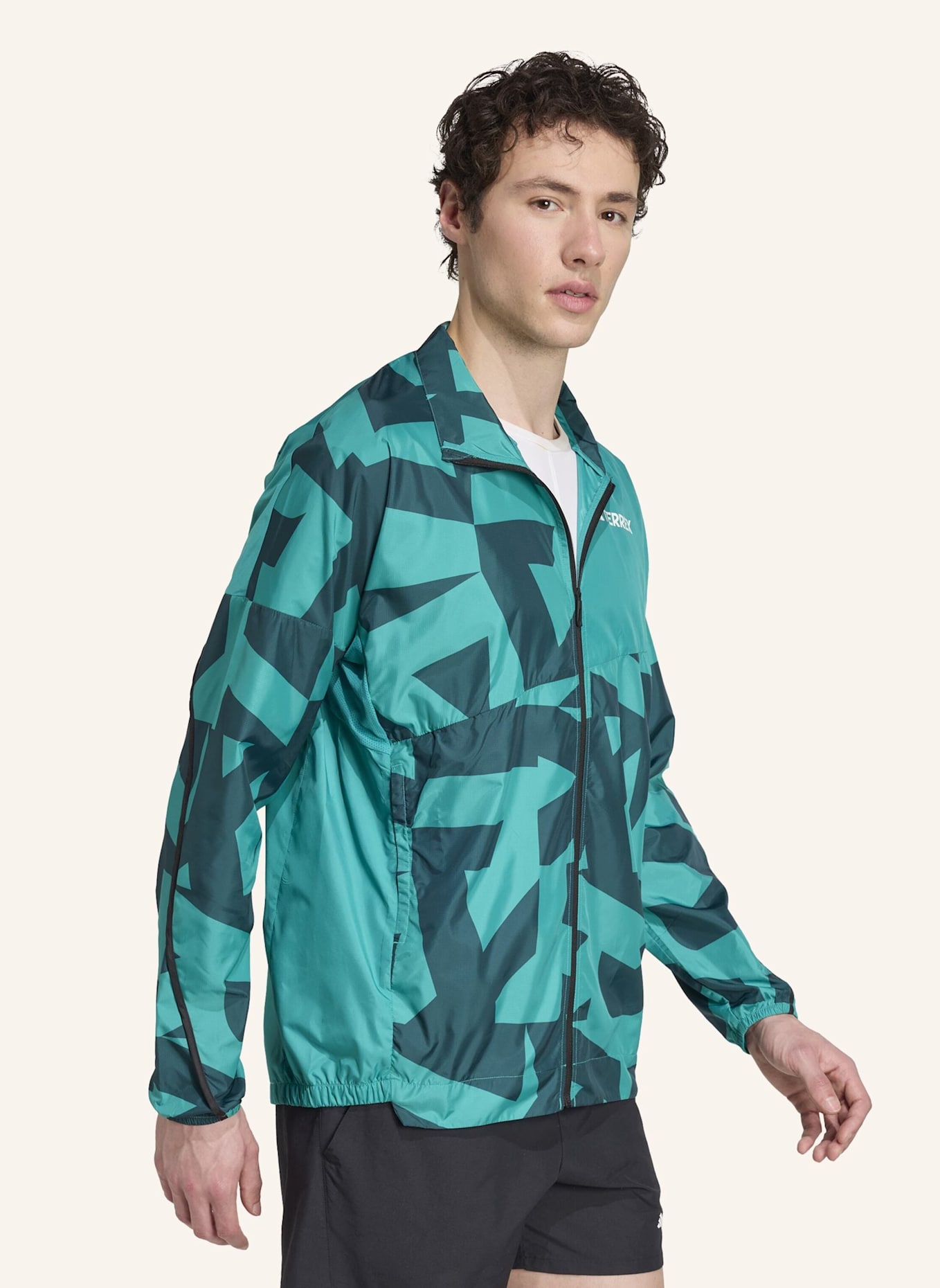 adidas TERREX Windbreaker TERREX MULTI PRINTED: TÜRKIS/ GRÜN