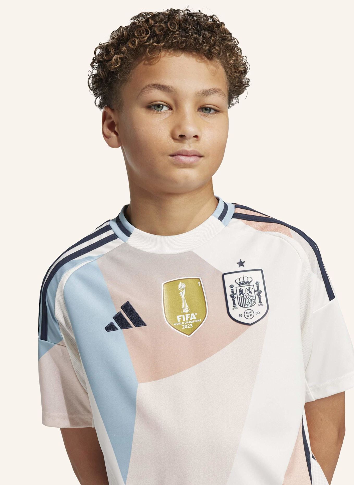 adidas SPANIEN 25 FRAUENTEAM KIDS AUSWÄRTSTRIKOT: WEISS